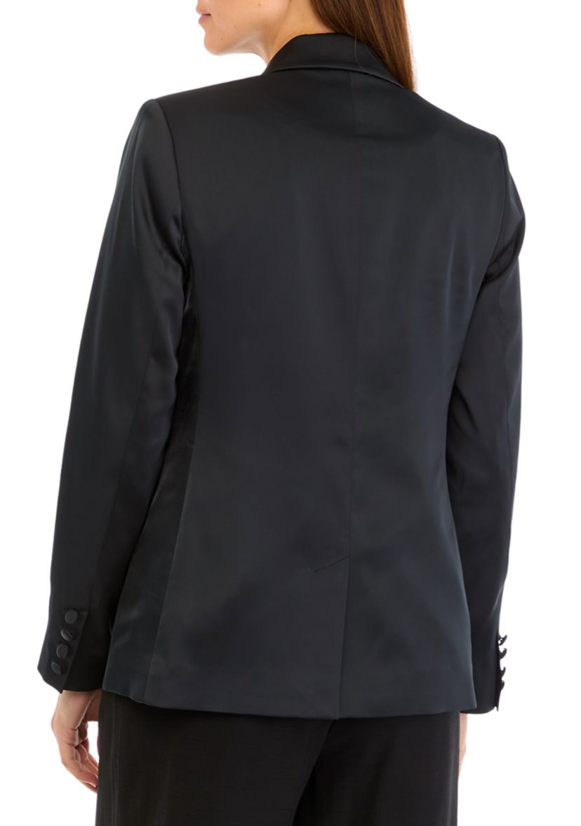Womens Relaxed Satin Blazer