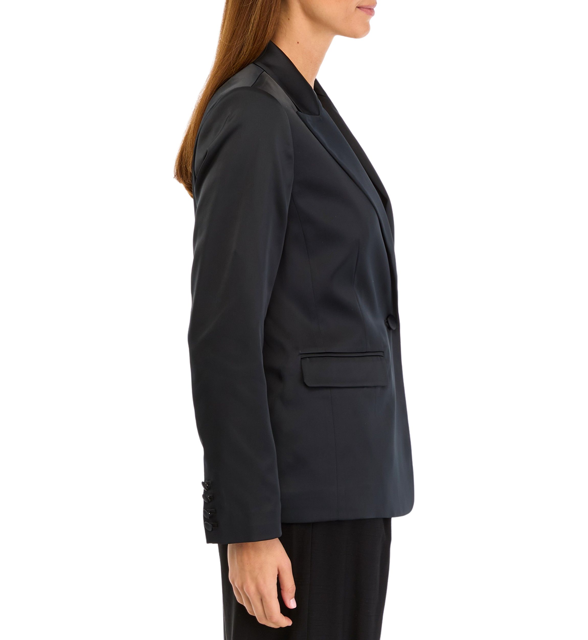 Womens Relaxed Satin Blazer