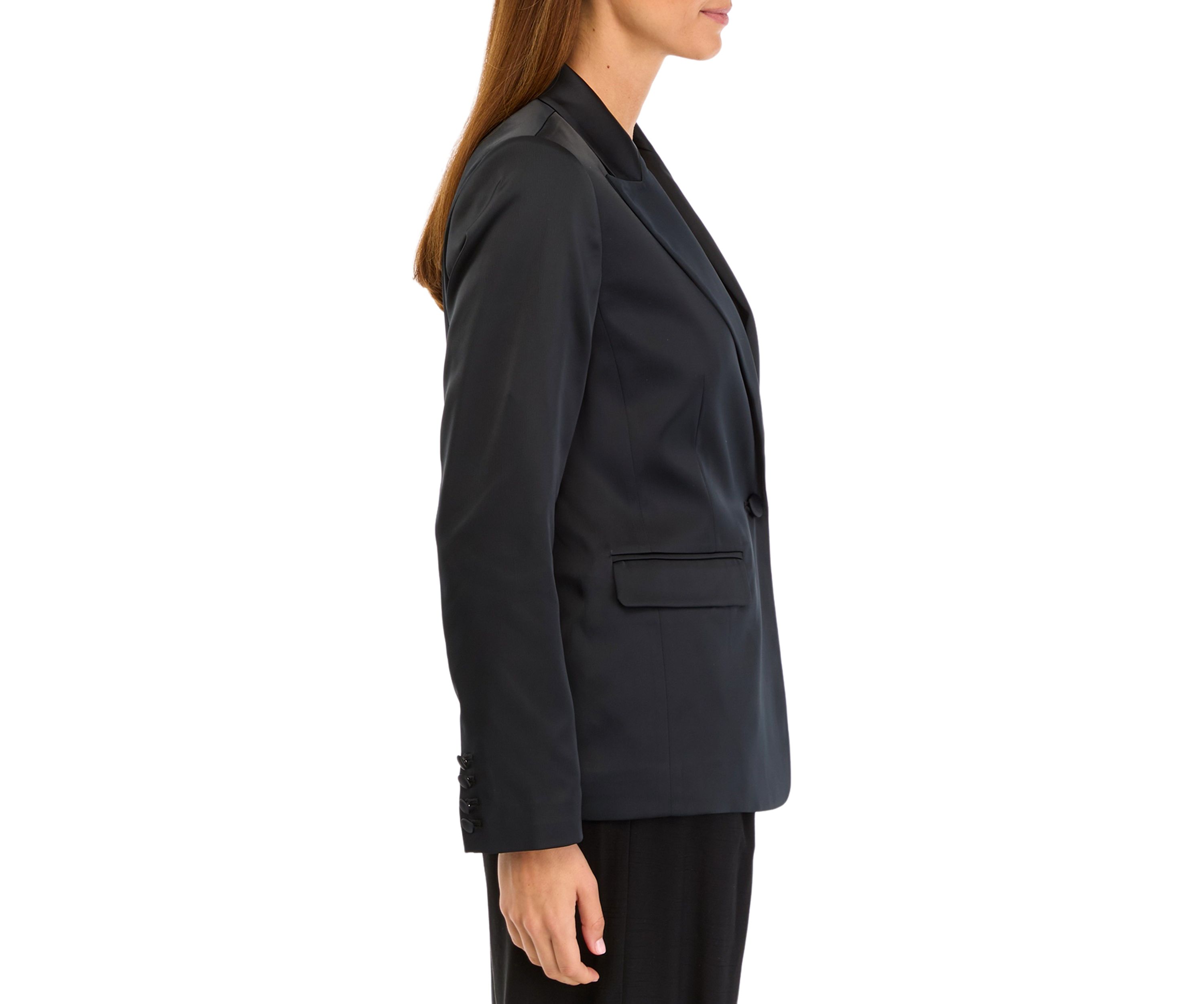 Womens Relaxed Satin Blazer