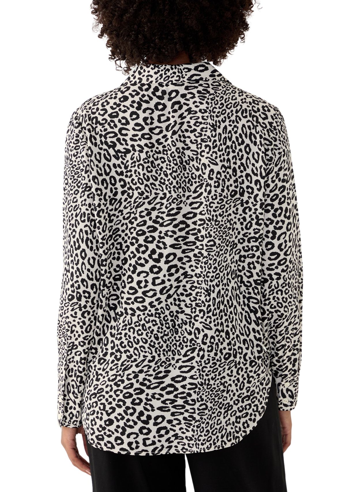 Womens Printed Collar Top