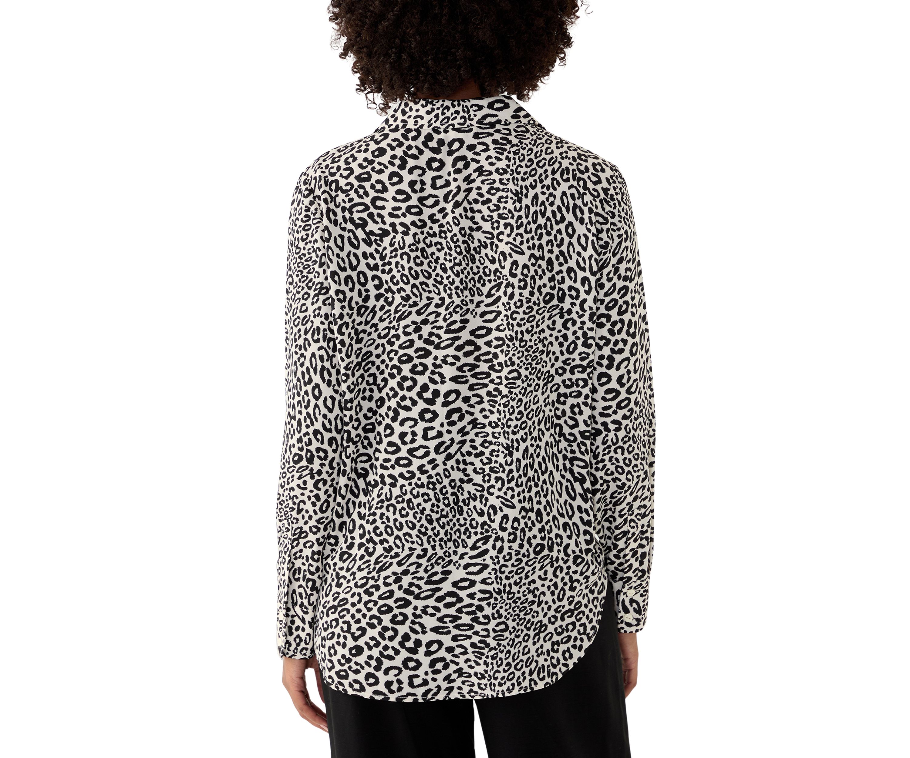 Womens Printed Collar Top
