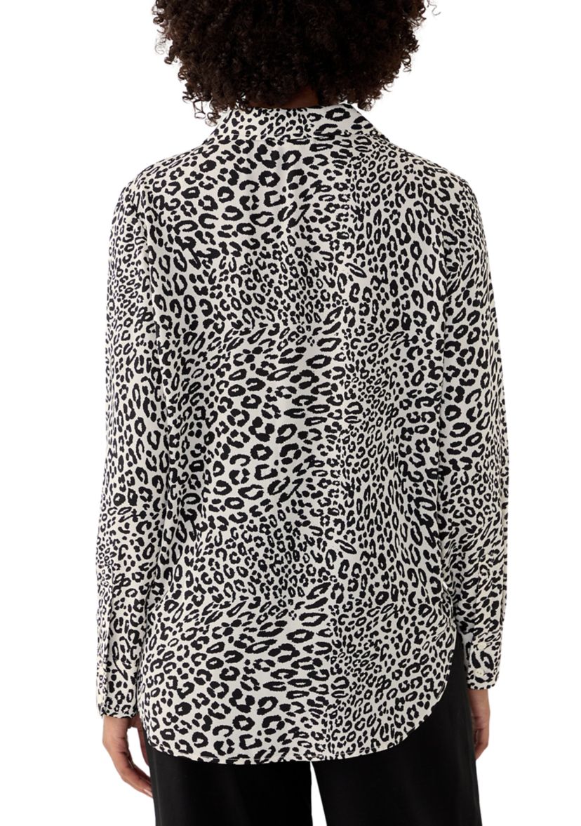 Womens Printed Collar Top