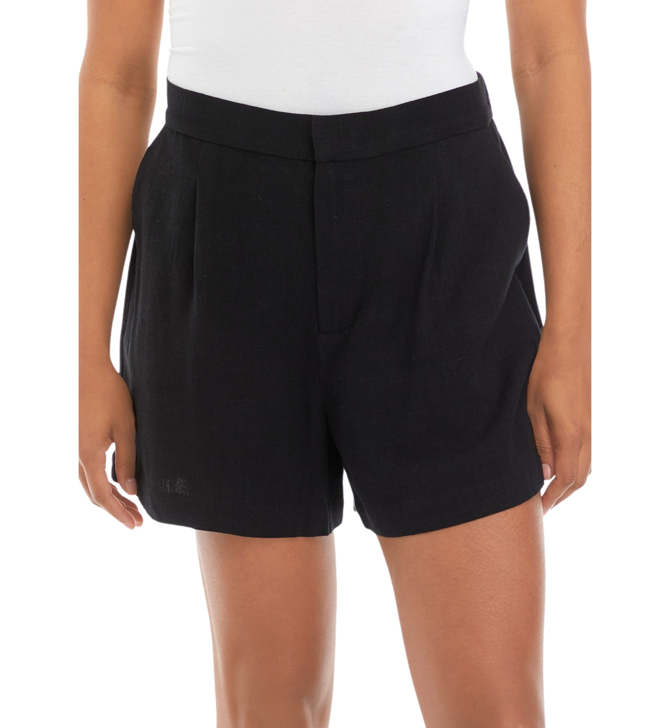 Womens Relaxed Pleat Front Shorts