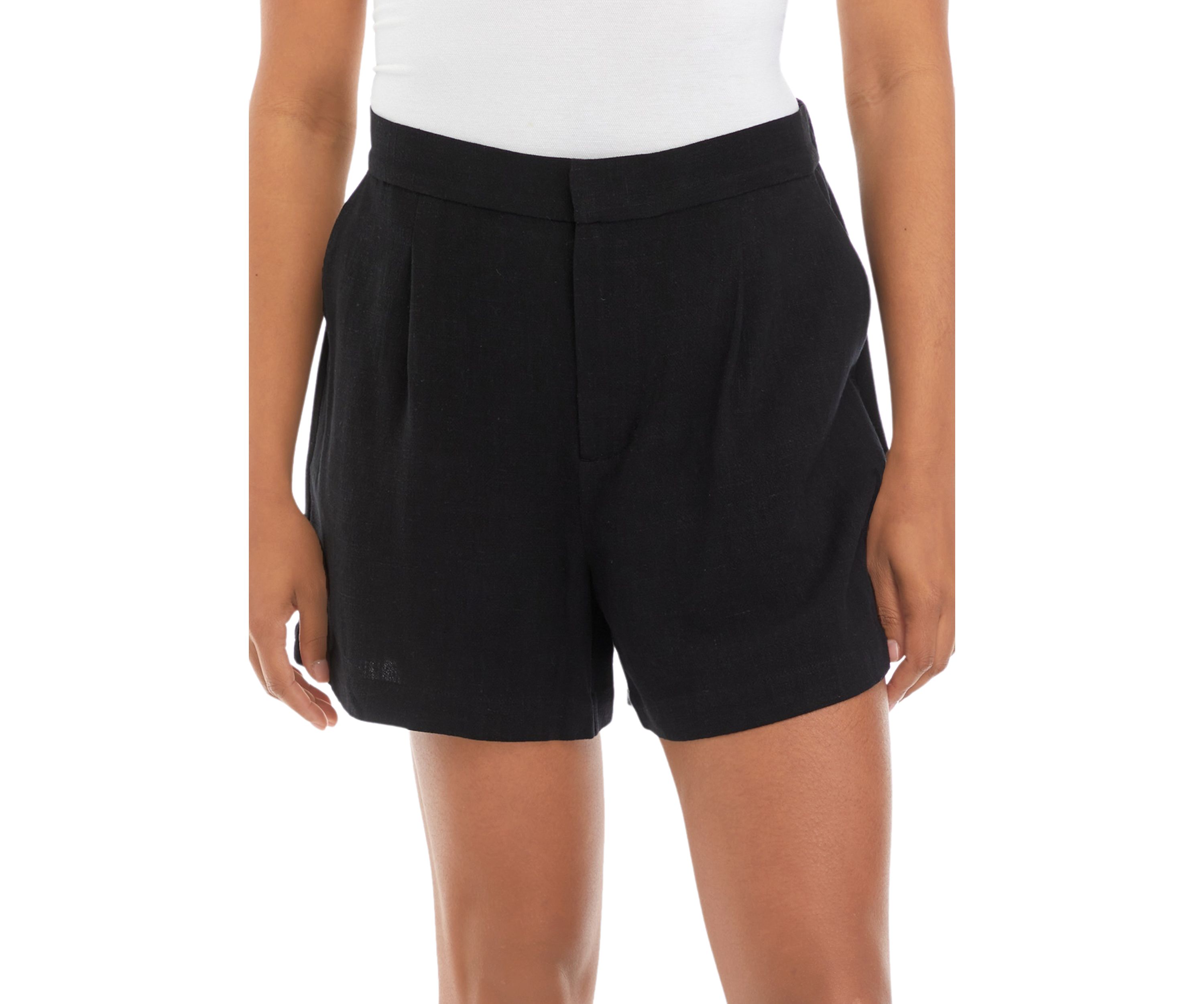 Womens Relaxed Pleat Front Shorts