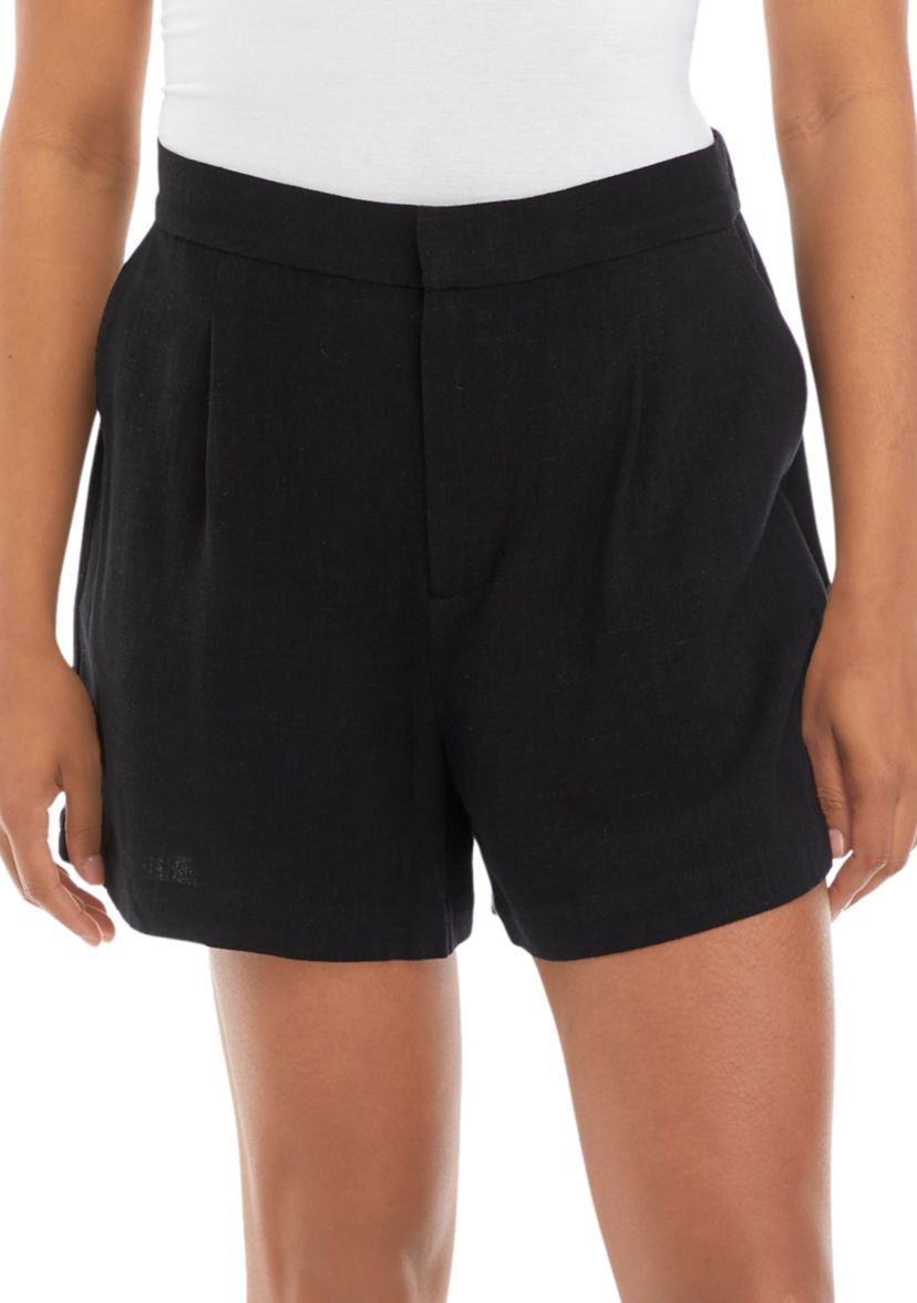 Womens Relaxed Pleat Front Shorts