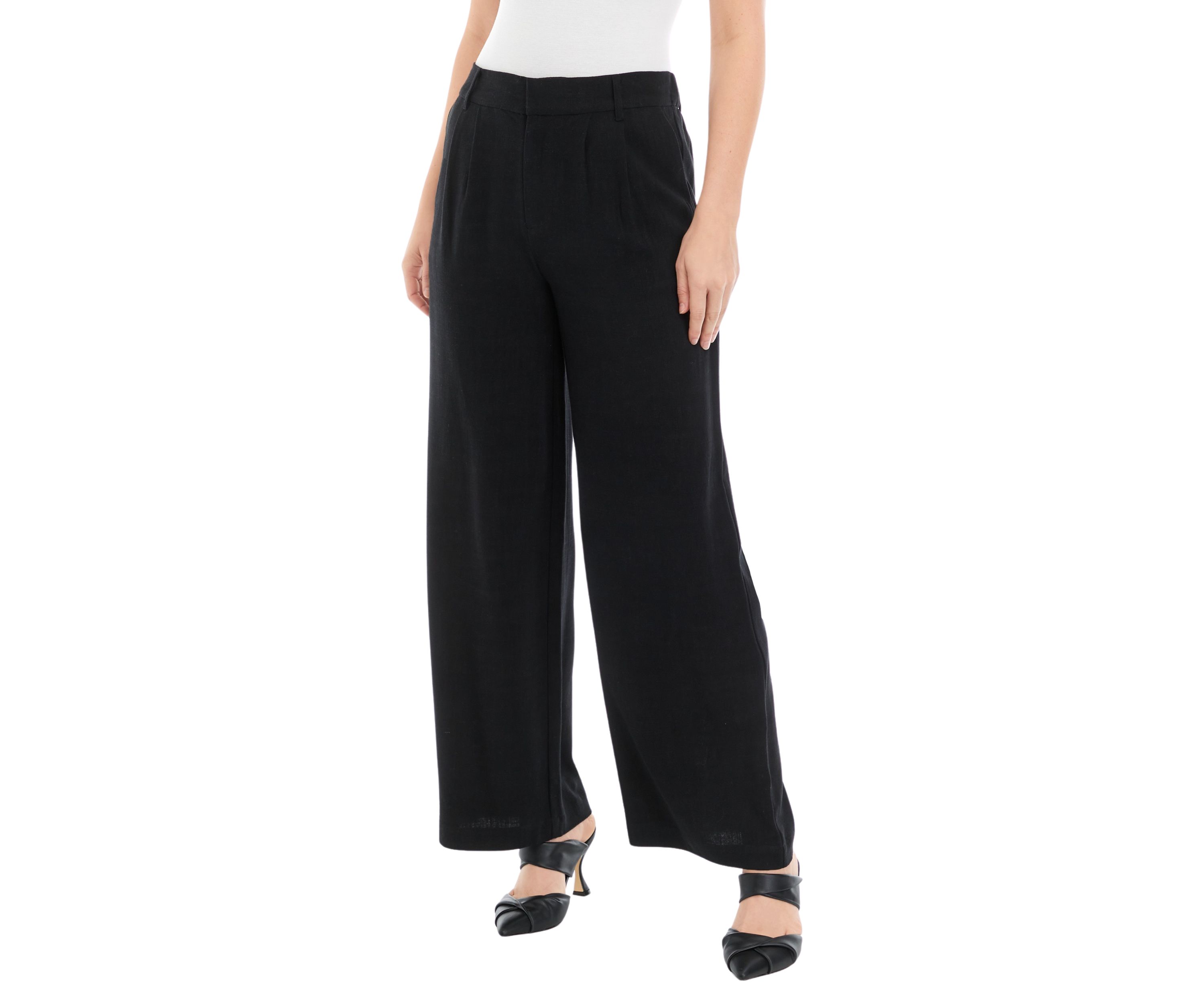 Womens Relaxed Pleat Front Trouser Pants