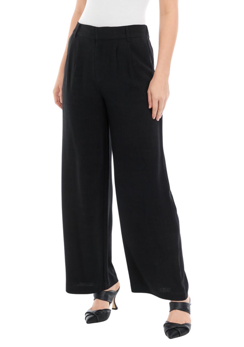 Womens Relaxed Pleat Front Trouser Pants