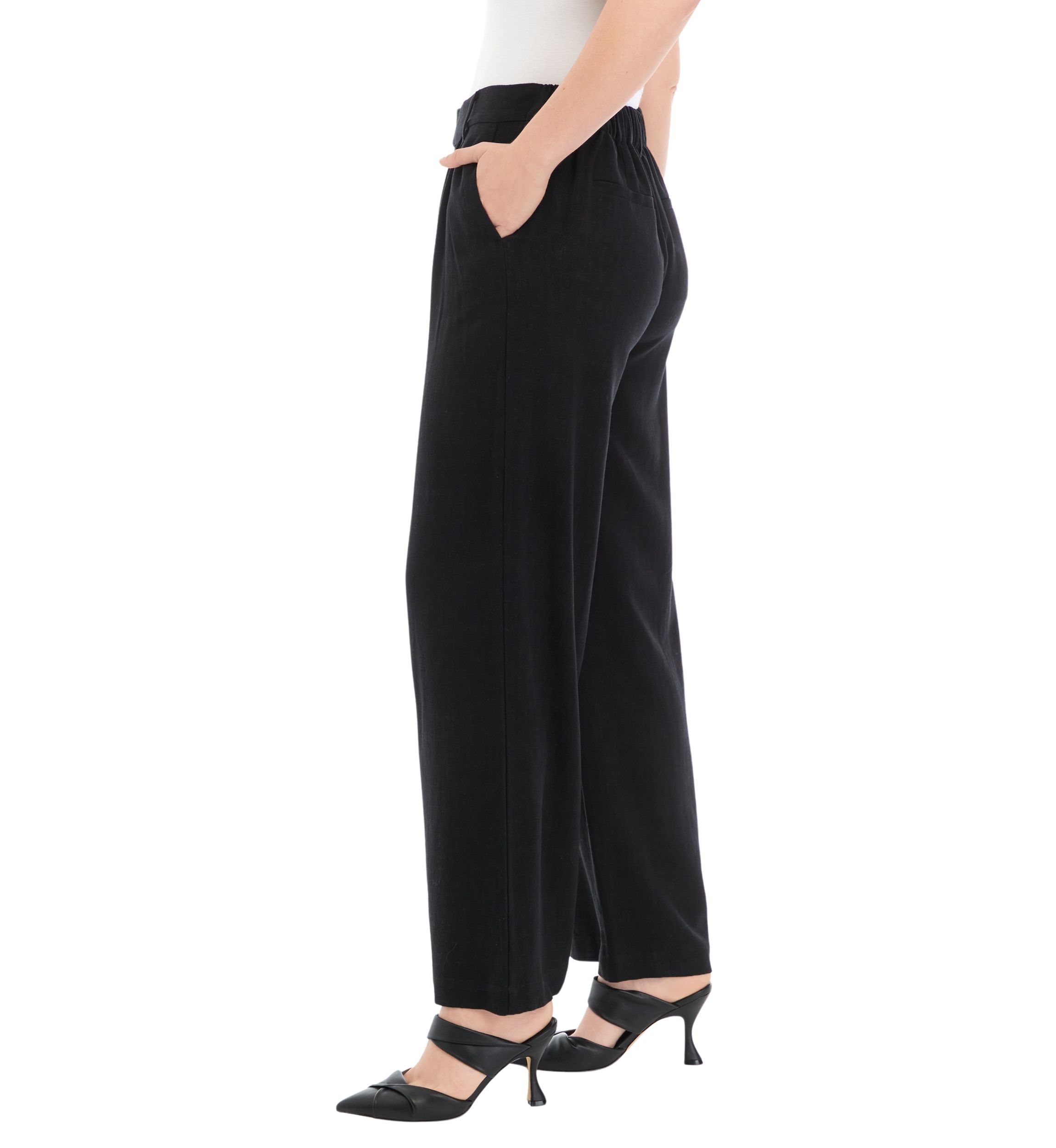 Womens Relaxed Pleat Front Trouser Pants