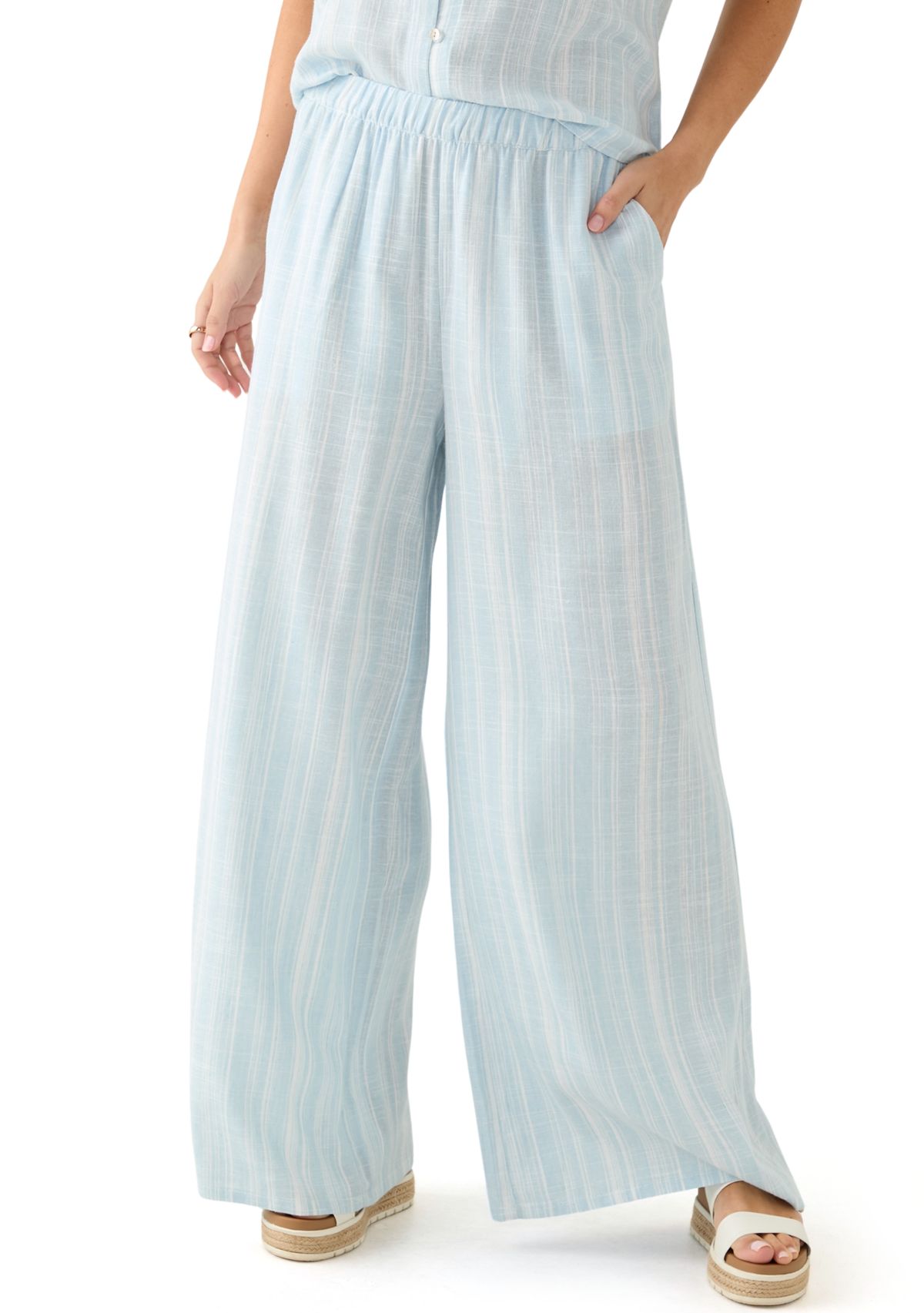 Petite Pull On Linen Trousers