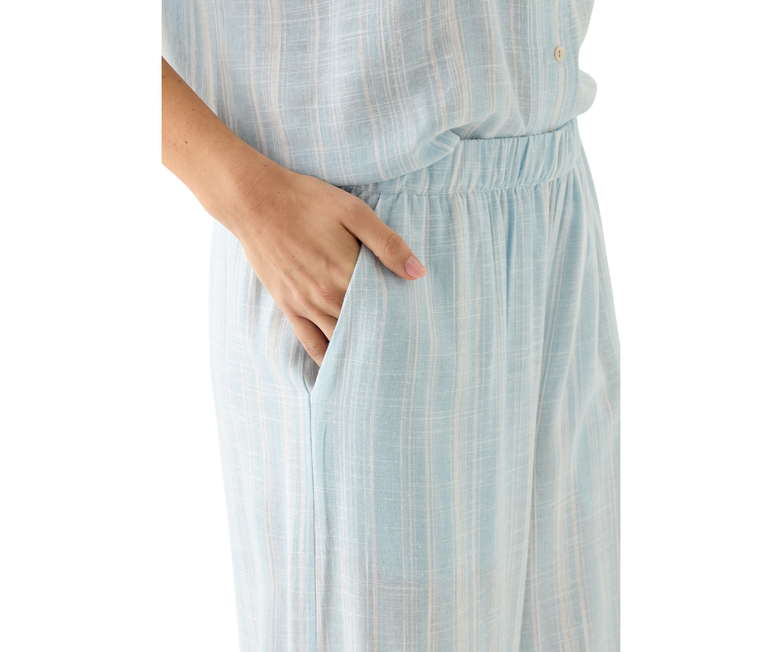 Petite Pull On Linen Trousers