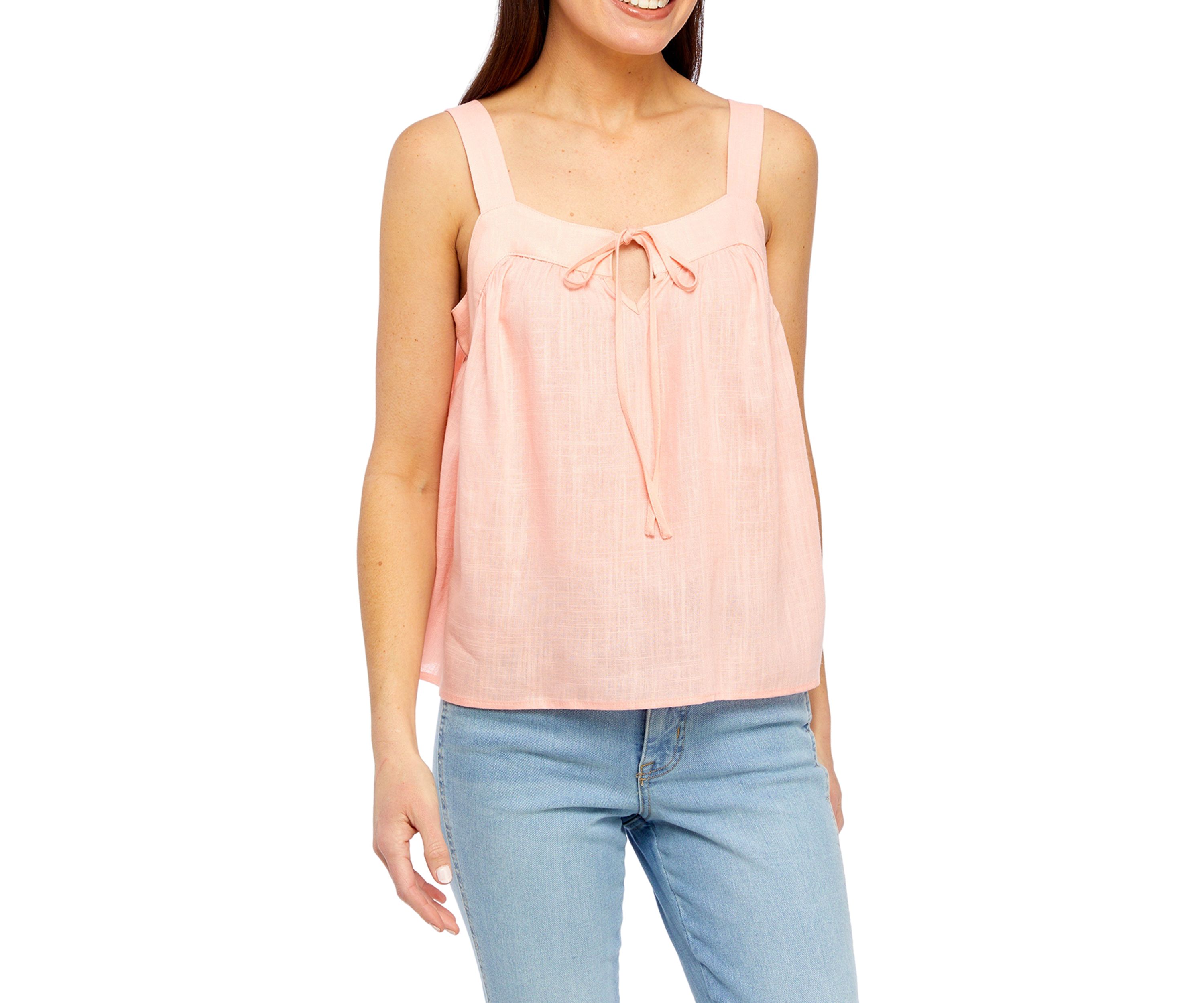 Petite Tie Neck Tank Top