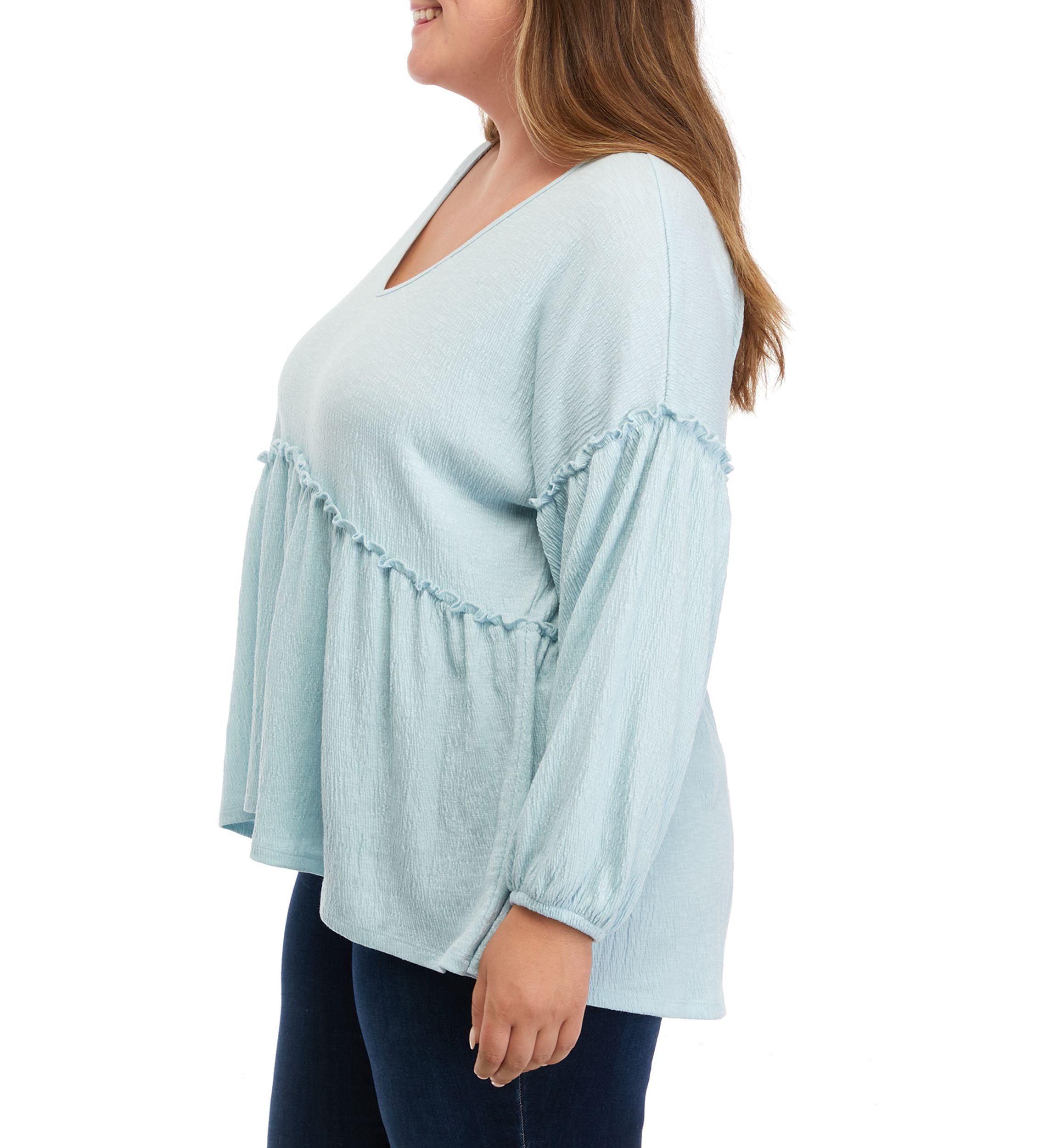 Plus Size Slouchy V-Neck Top 