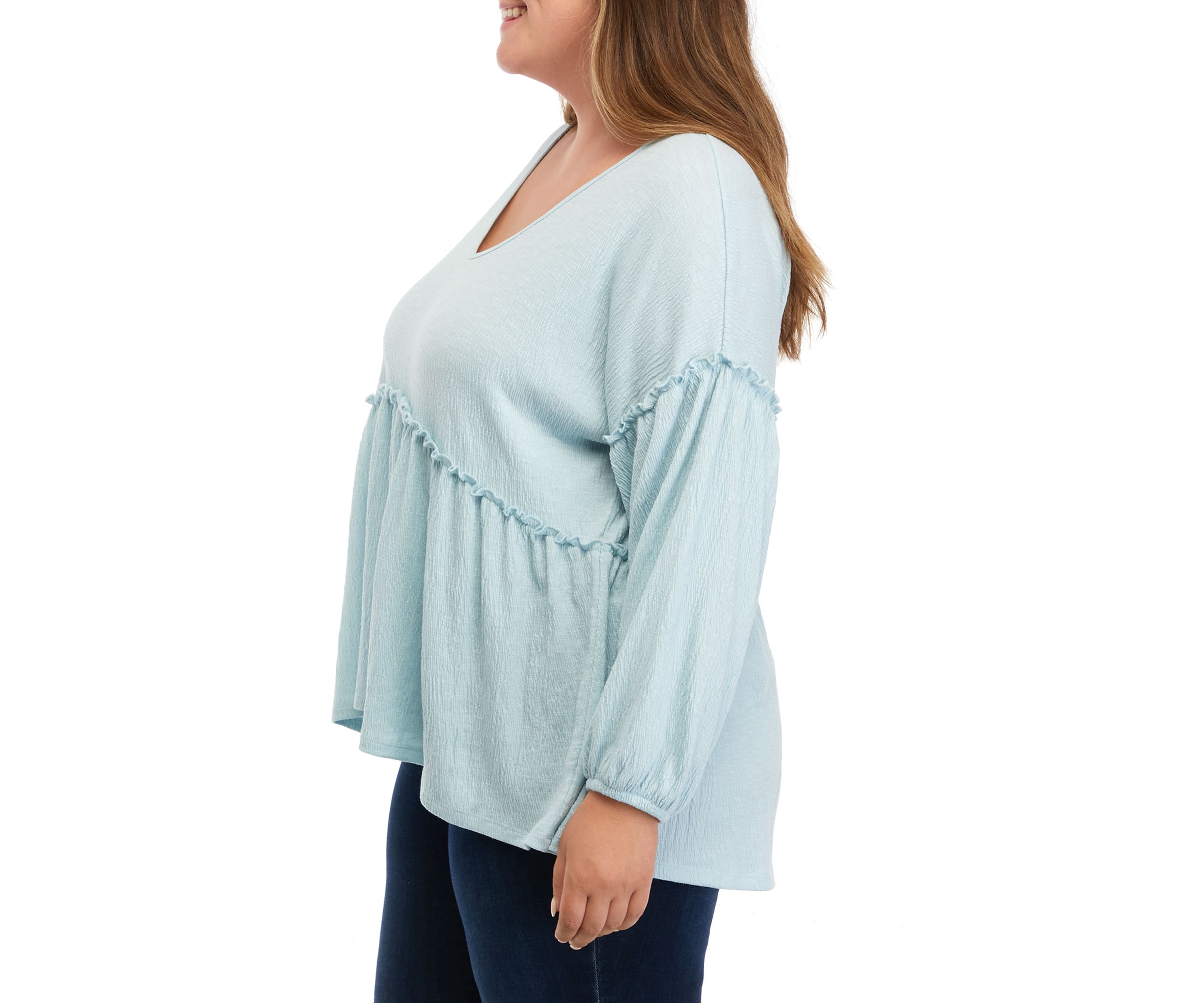 Plus Size Slouchy V-Neck Top 