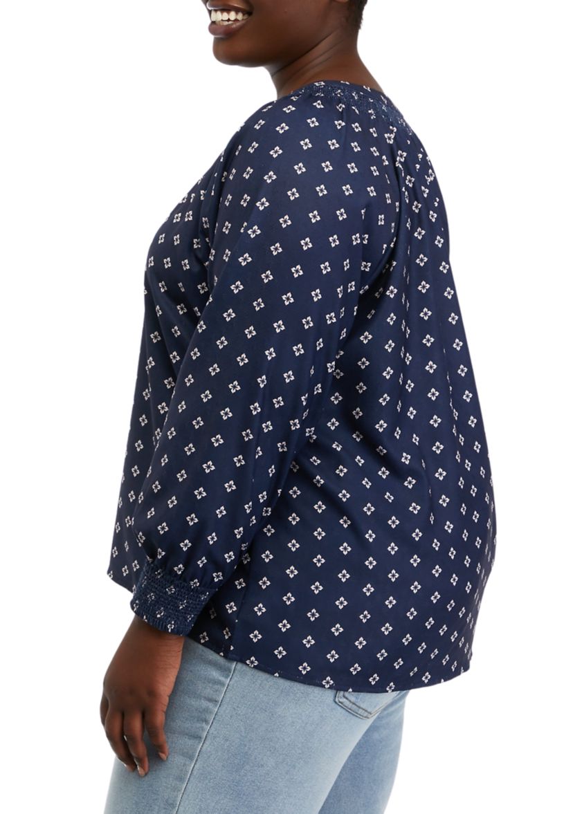 Plus Size Floral Printed Top