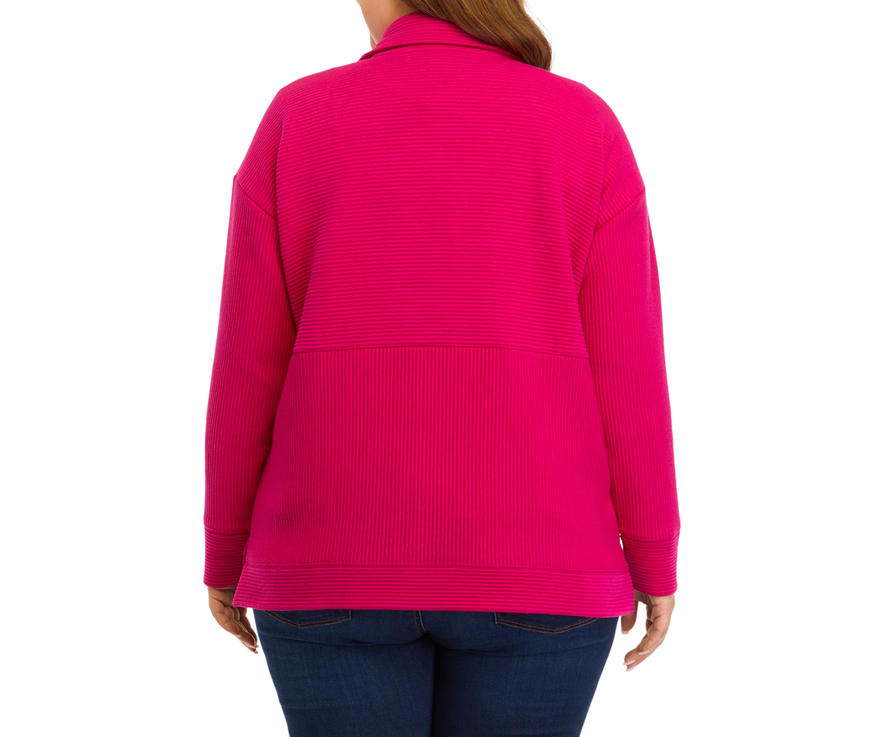 Plus Size Ottoman Half Zip Pullover