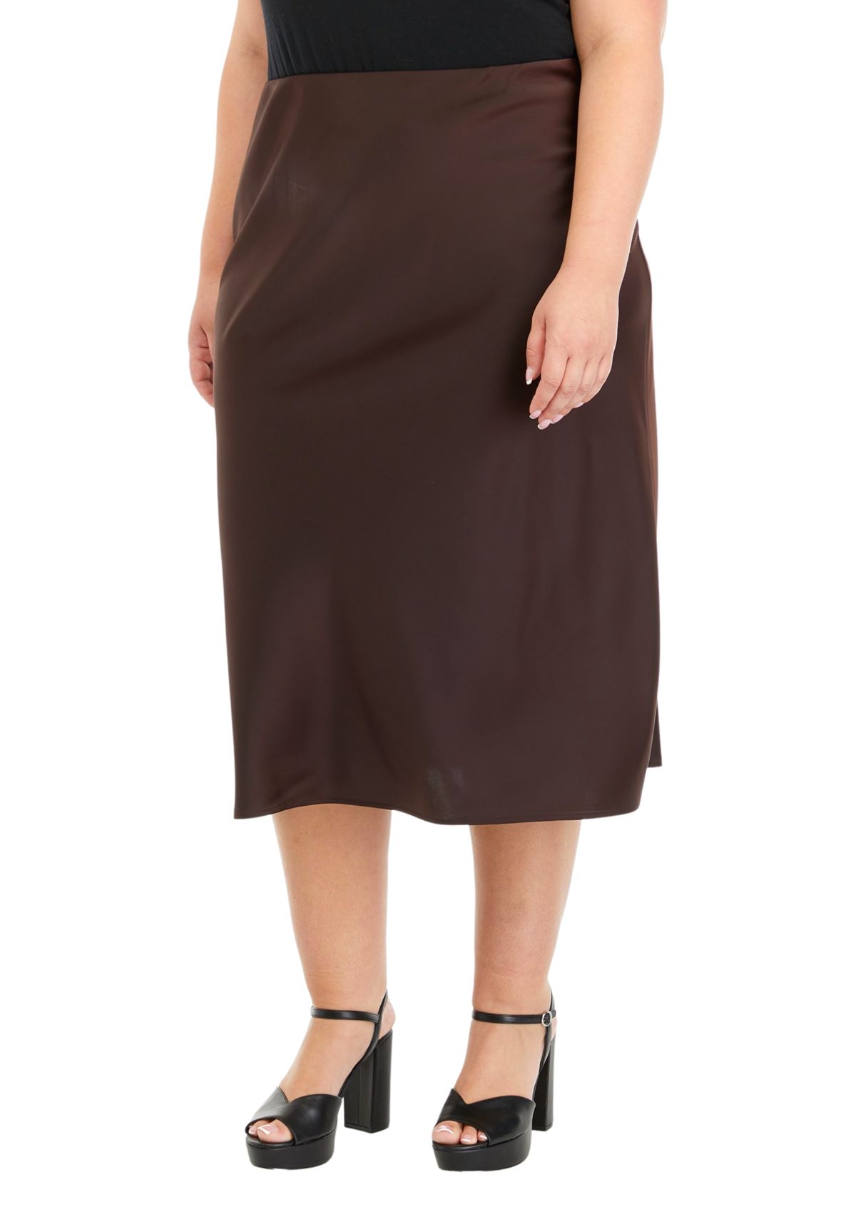 Plus Size Slip Skirt 