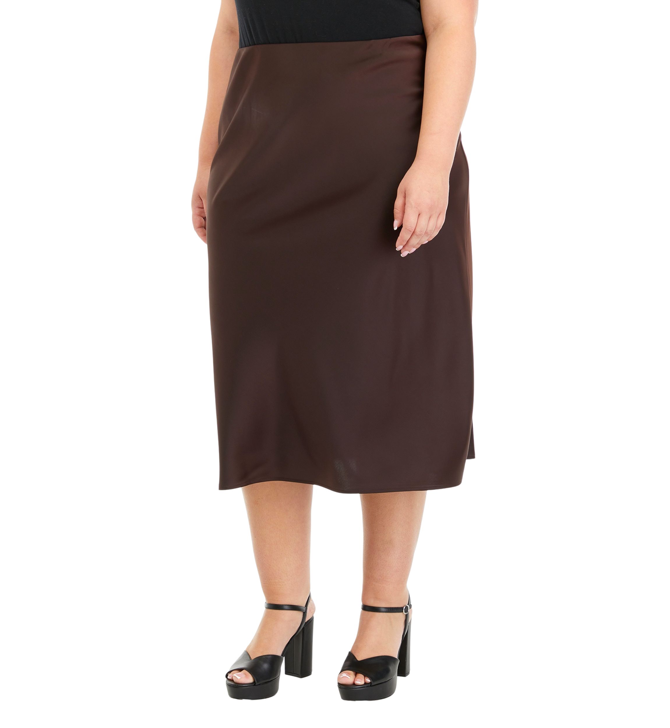 Plus Size Slip Skirt 