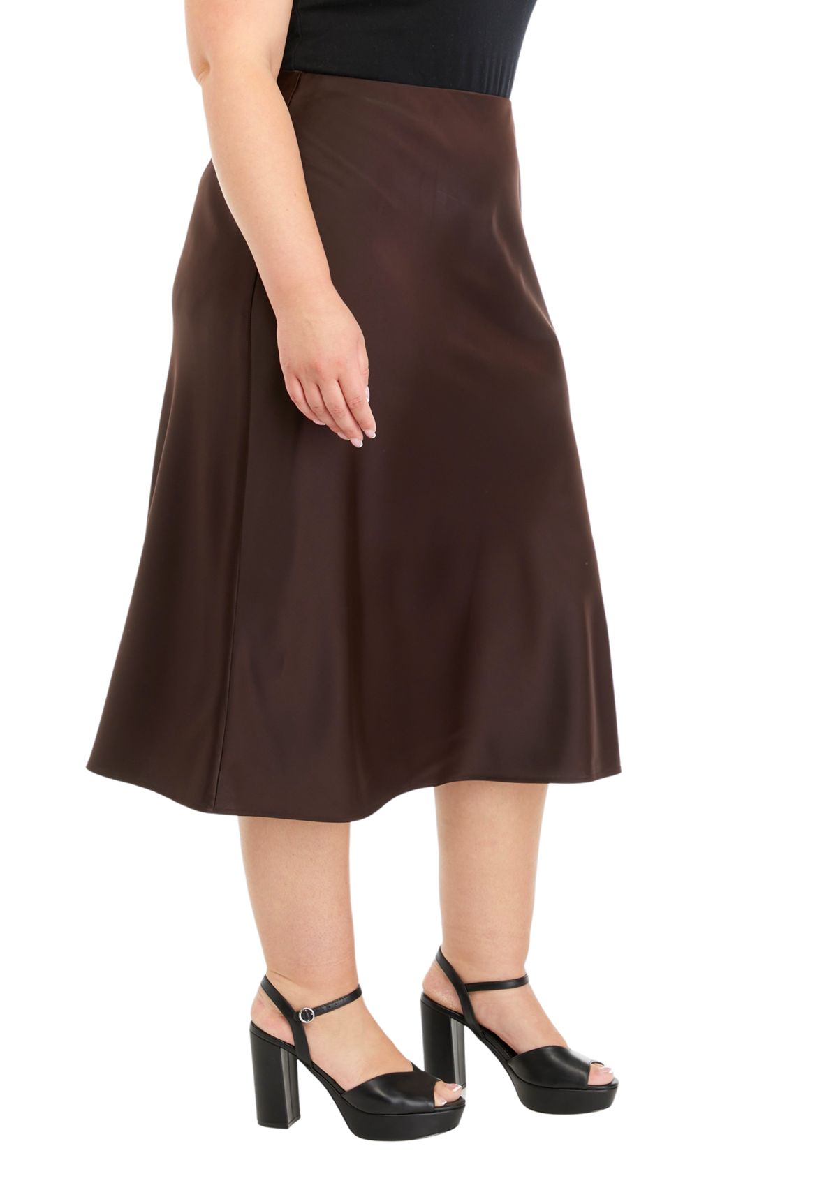 Plus Size Slip Skirt 