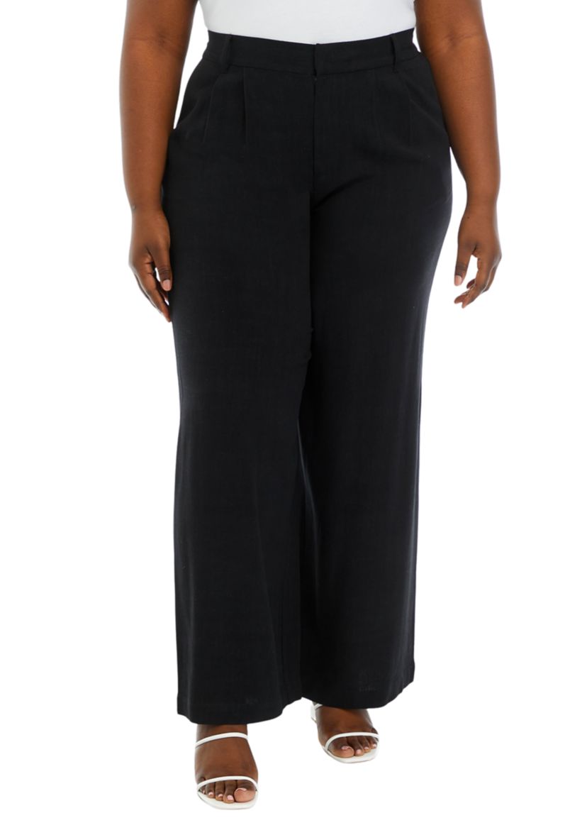 Plus Sized Relaxed Pleated Front Pants