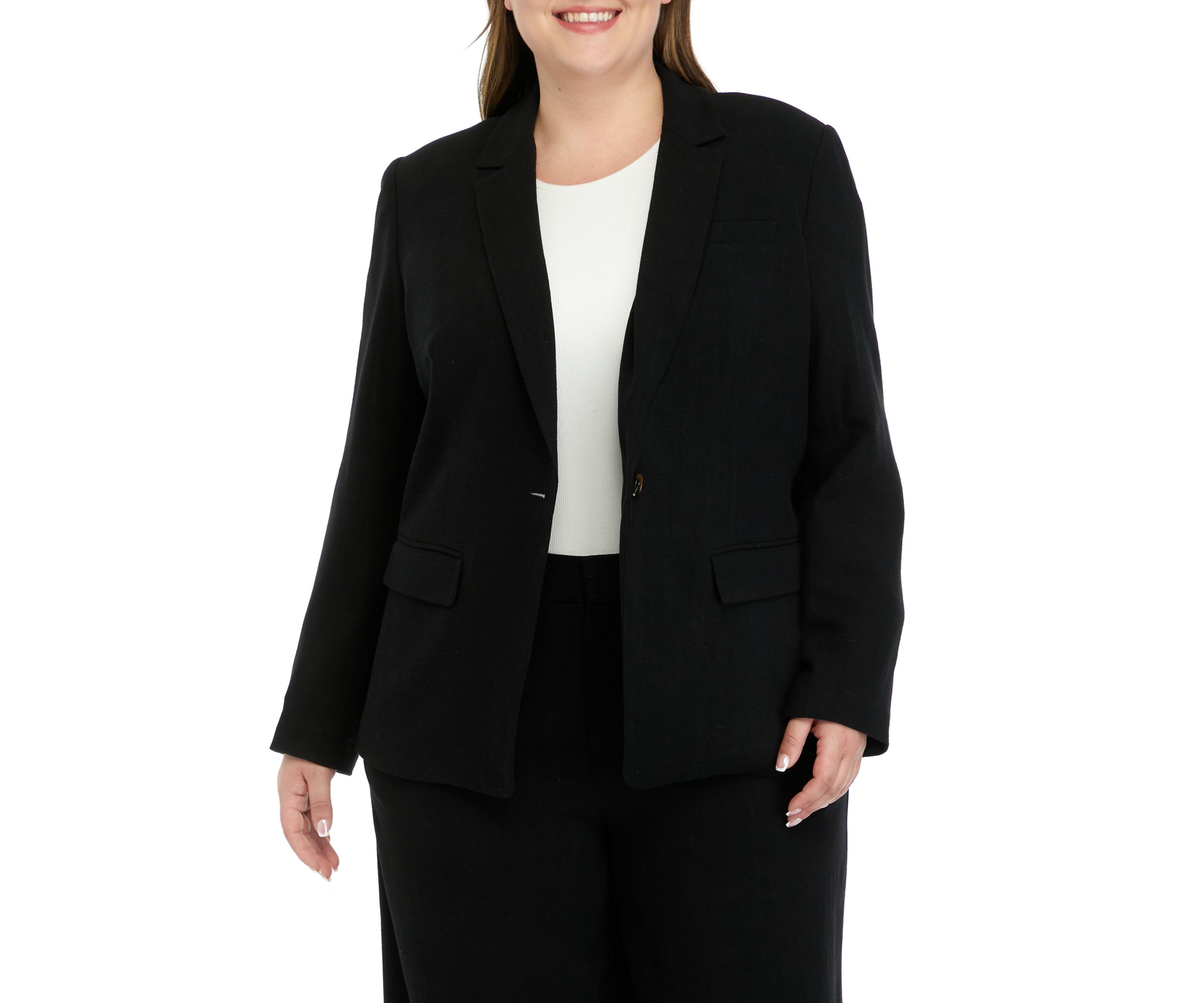 Plus Size Relaxed Blazer