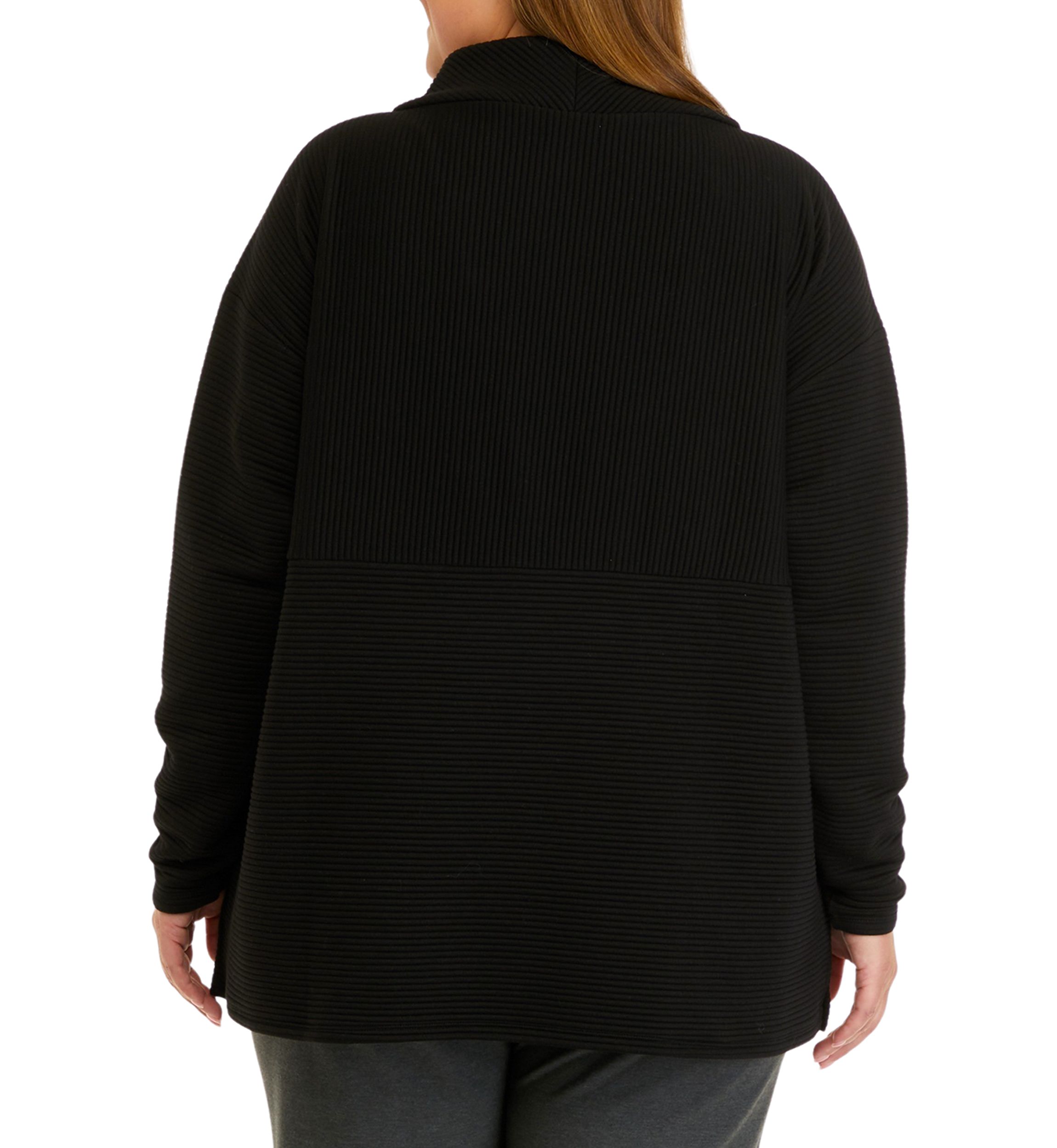 Plus Size Long Sleeve Slouchy Mock Neck Sweater