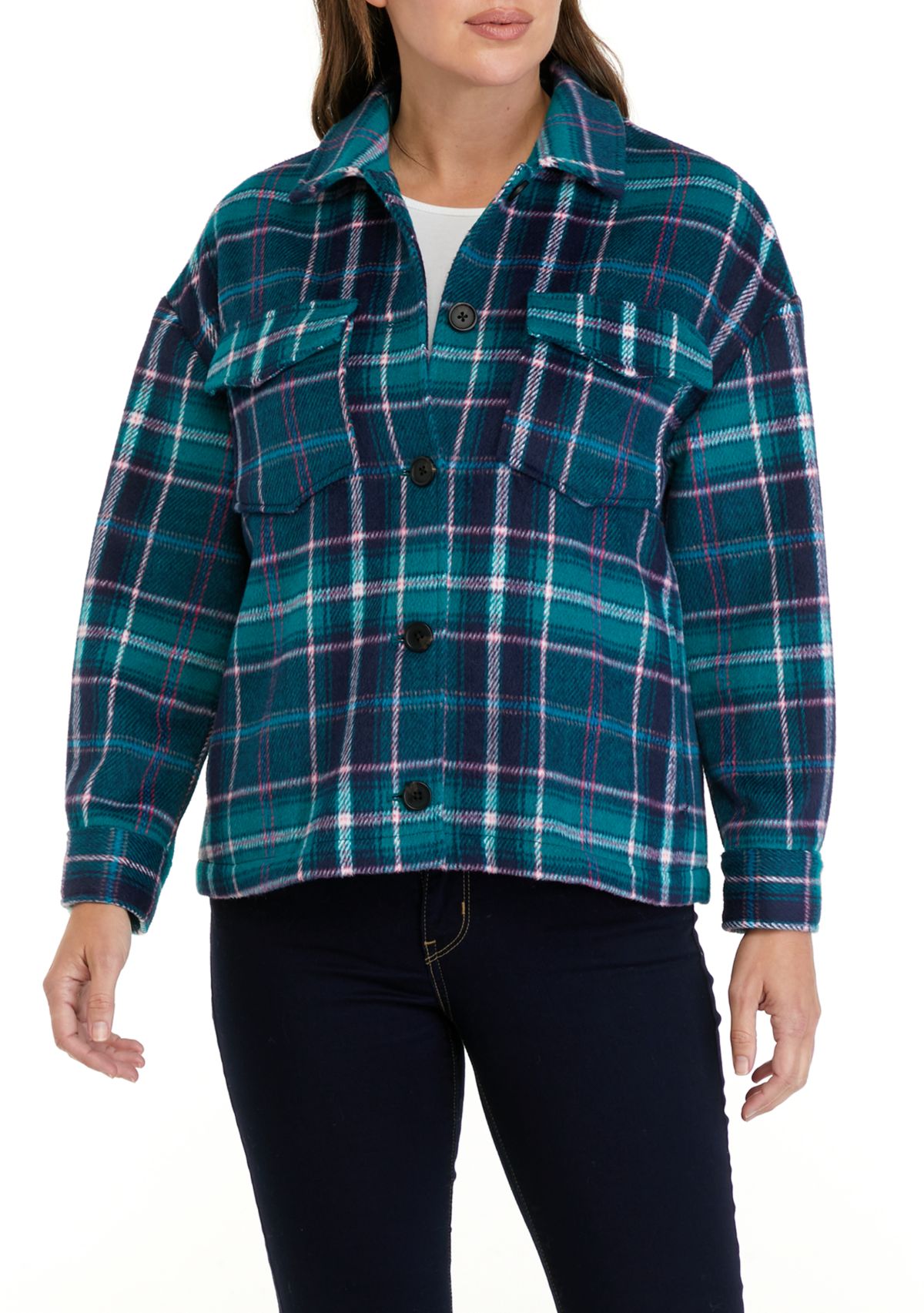 Womens Plaid Shacket