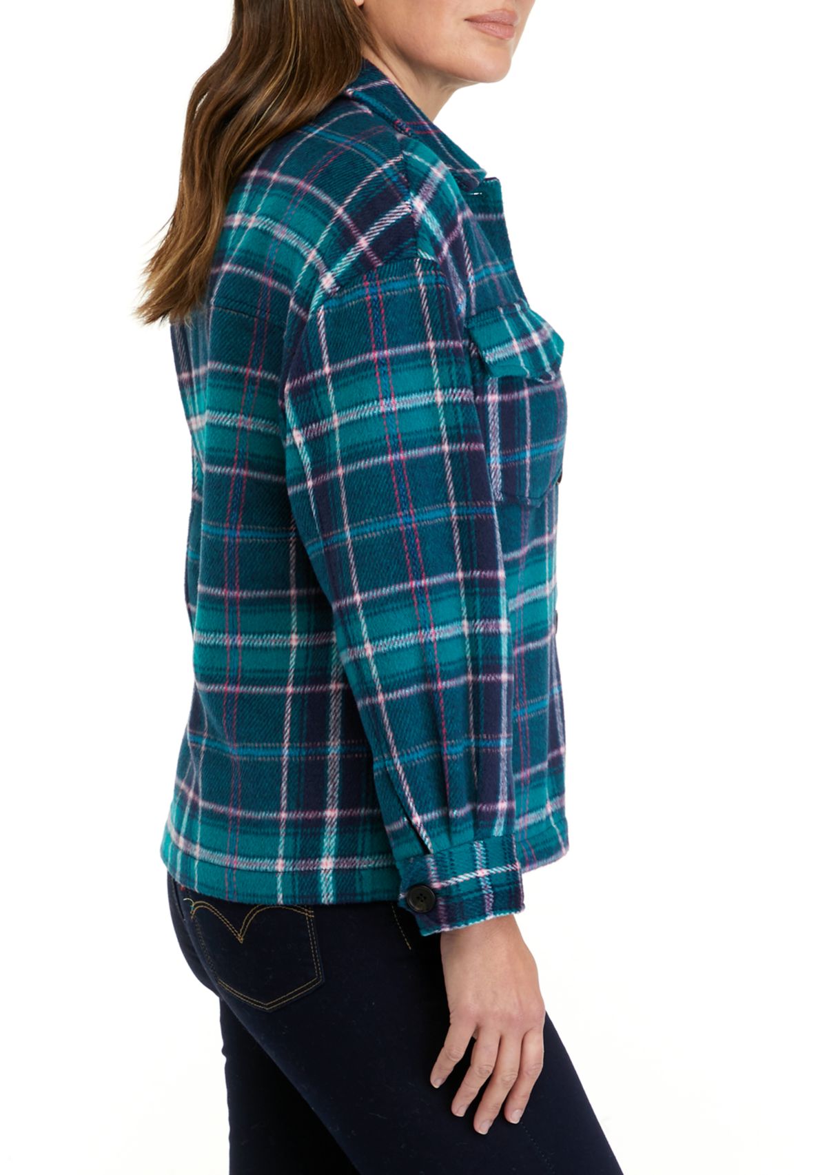Womens Plaid Shacket
