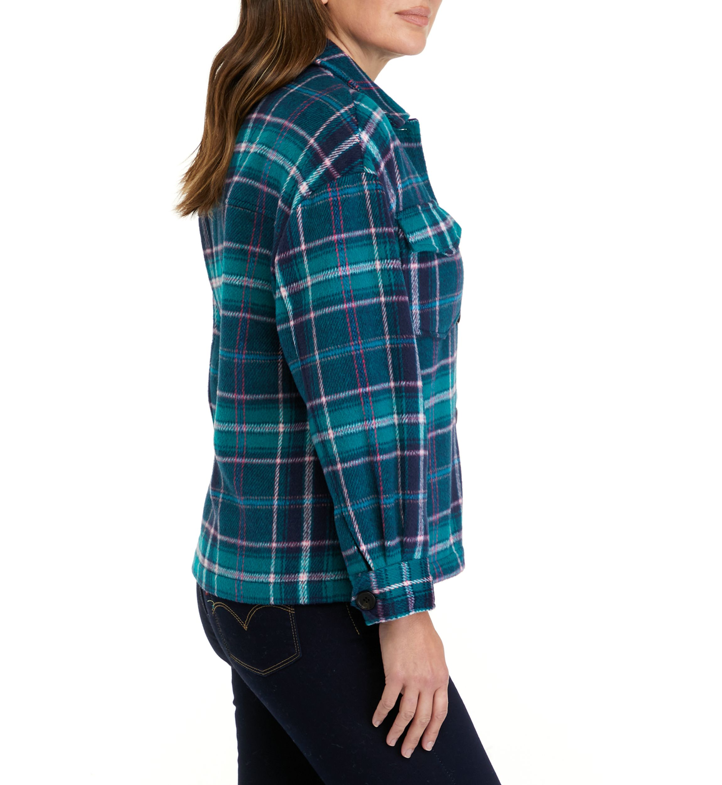 Womens Plaid Shacket