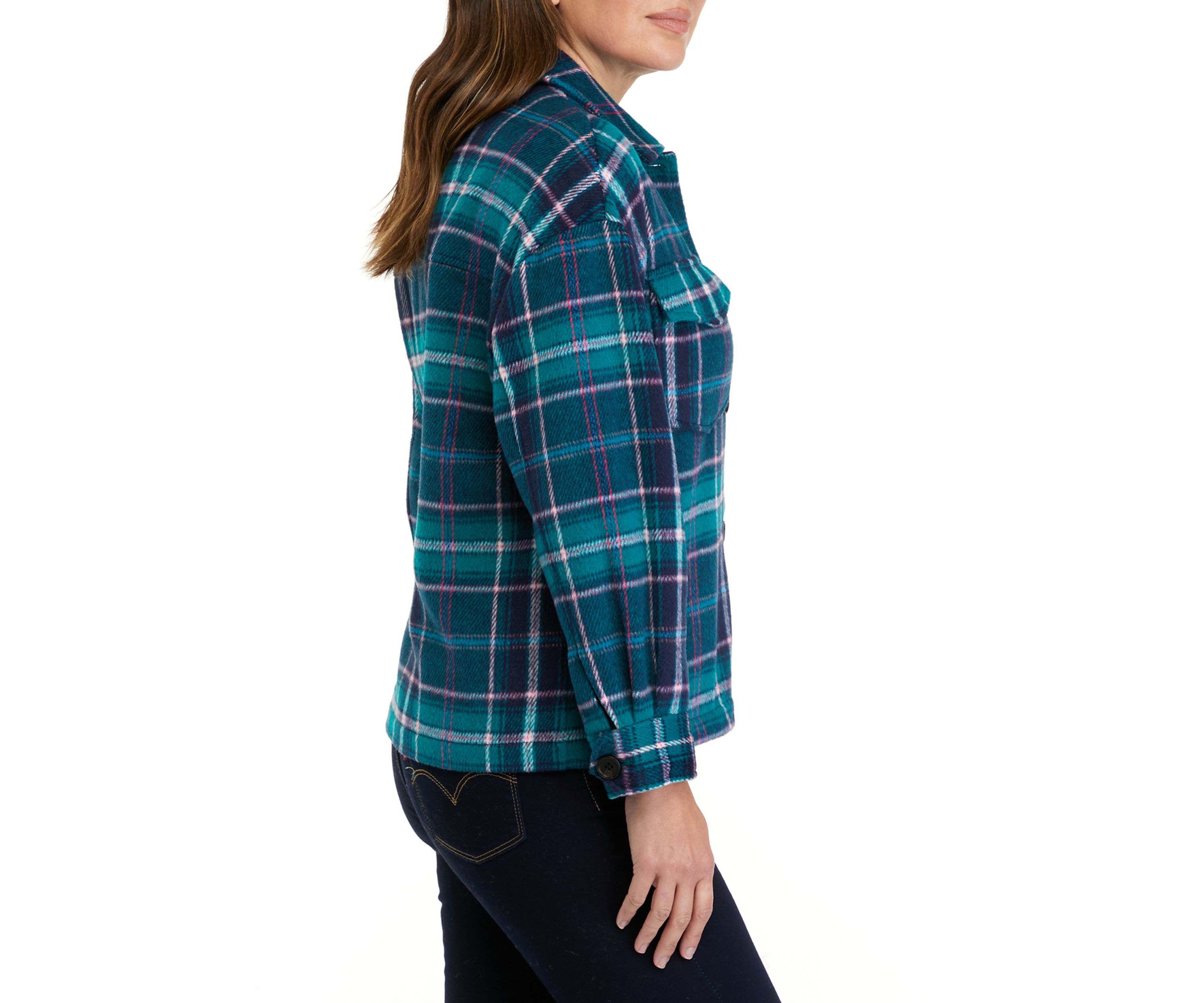 Womens Plaid Shacket
