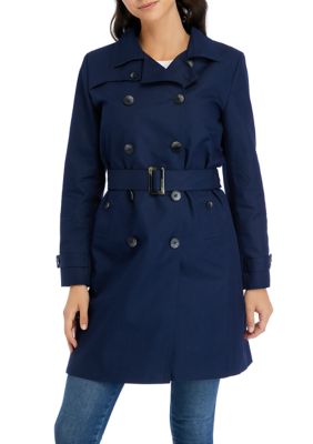 Crown Ivy Women s Solid Trench Coat belk