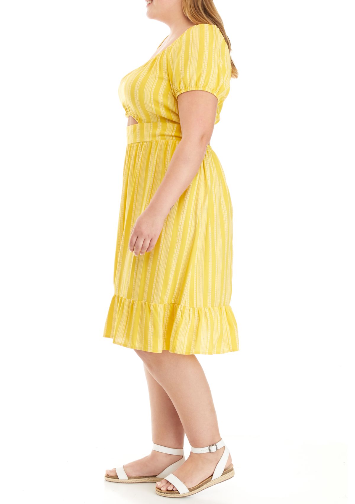 Plus Size Short Sleeve Midi Dress 