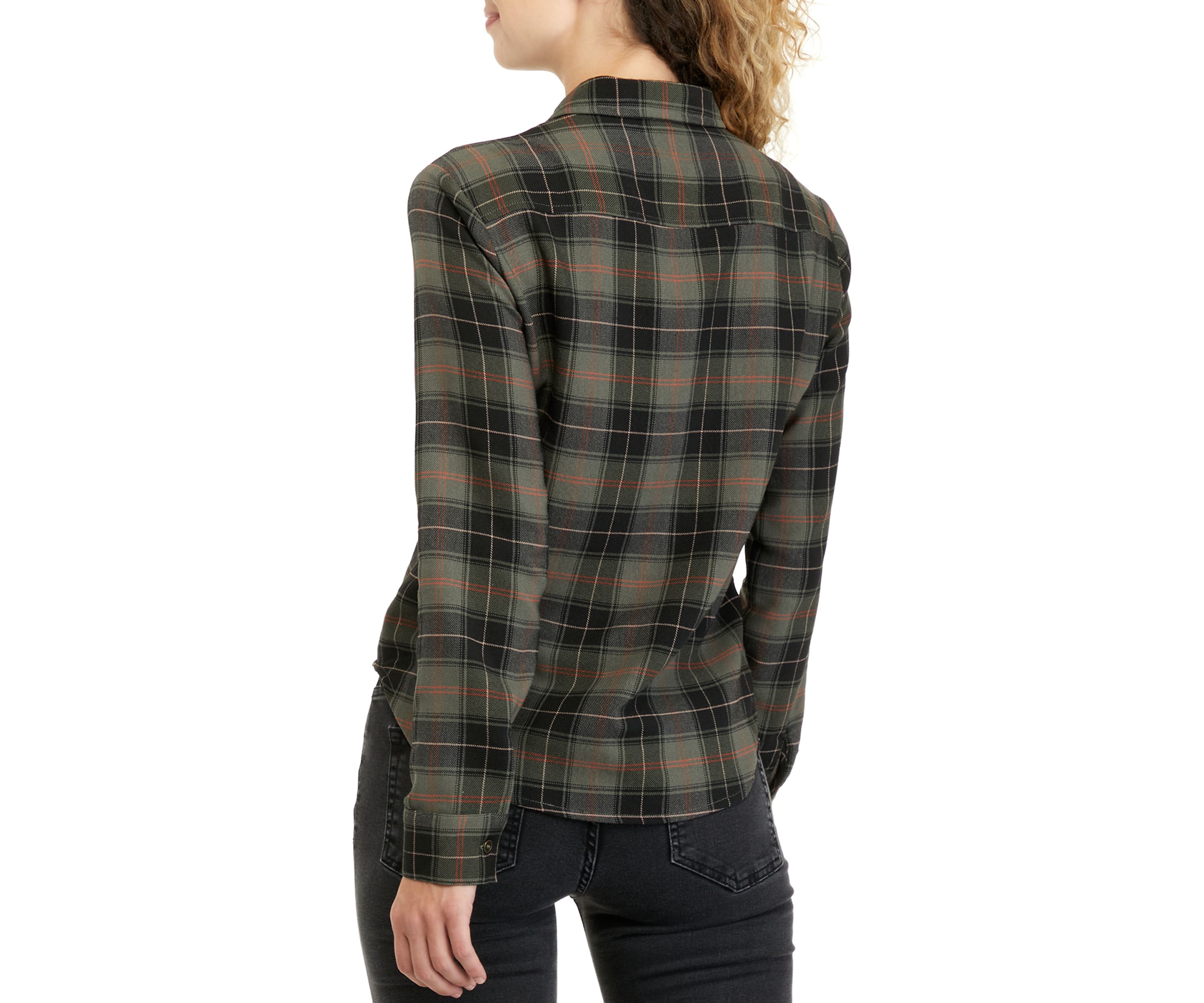 Juniors Long Sleeve Ruffled Woven Shirt