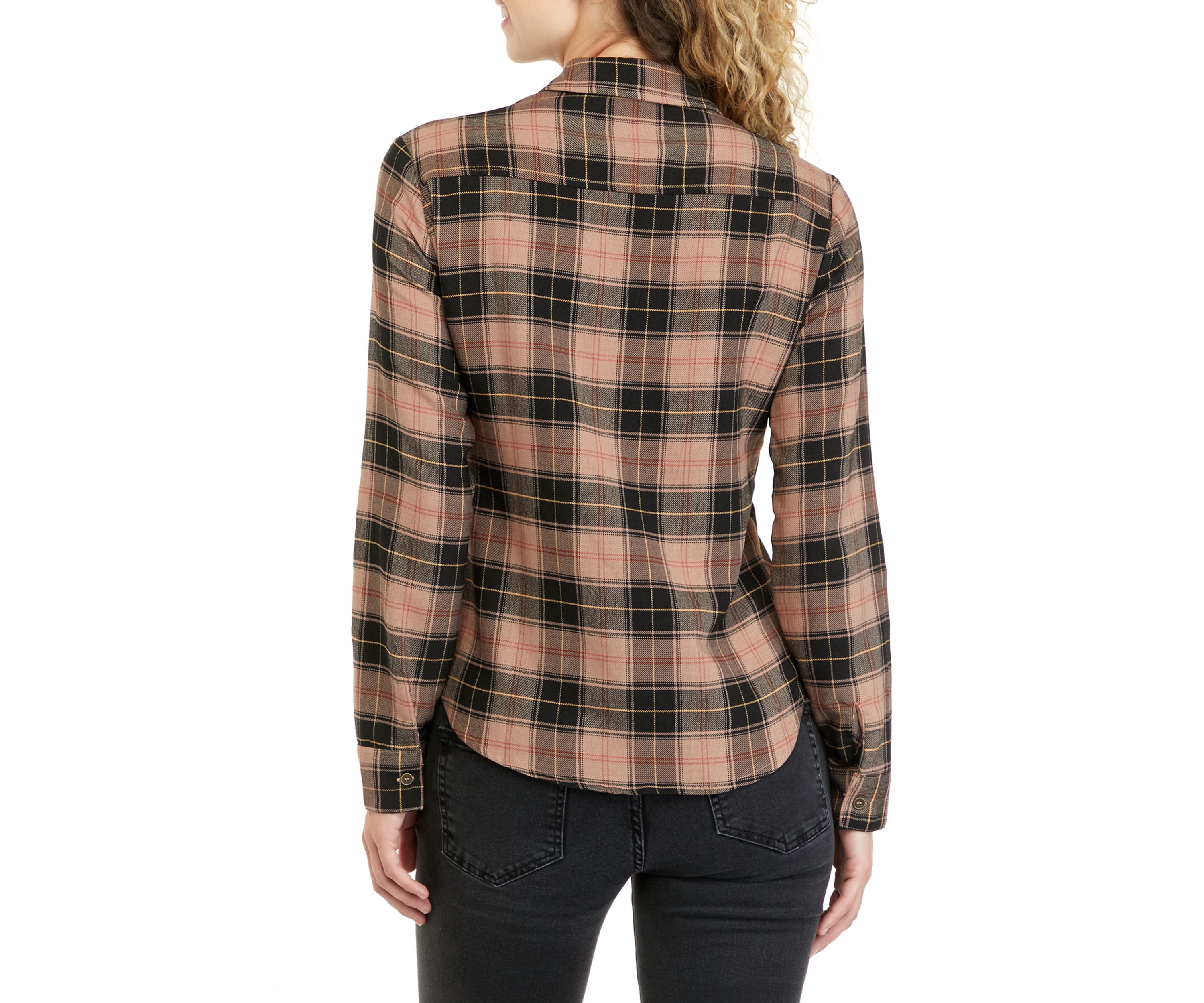 Juniors Long Sleeve Ruffled Woven Shirt