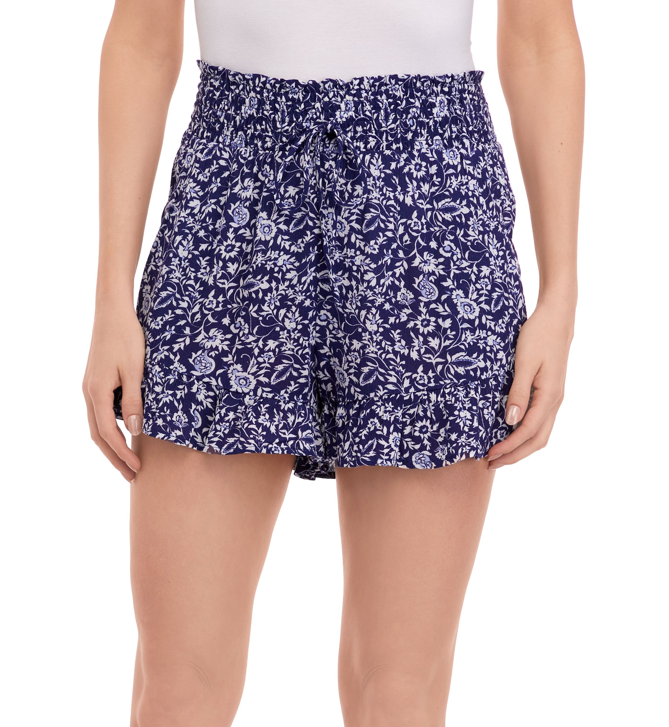 Juniors Pull On Ruffle Shorts 