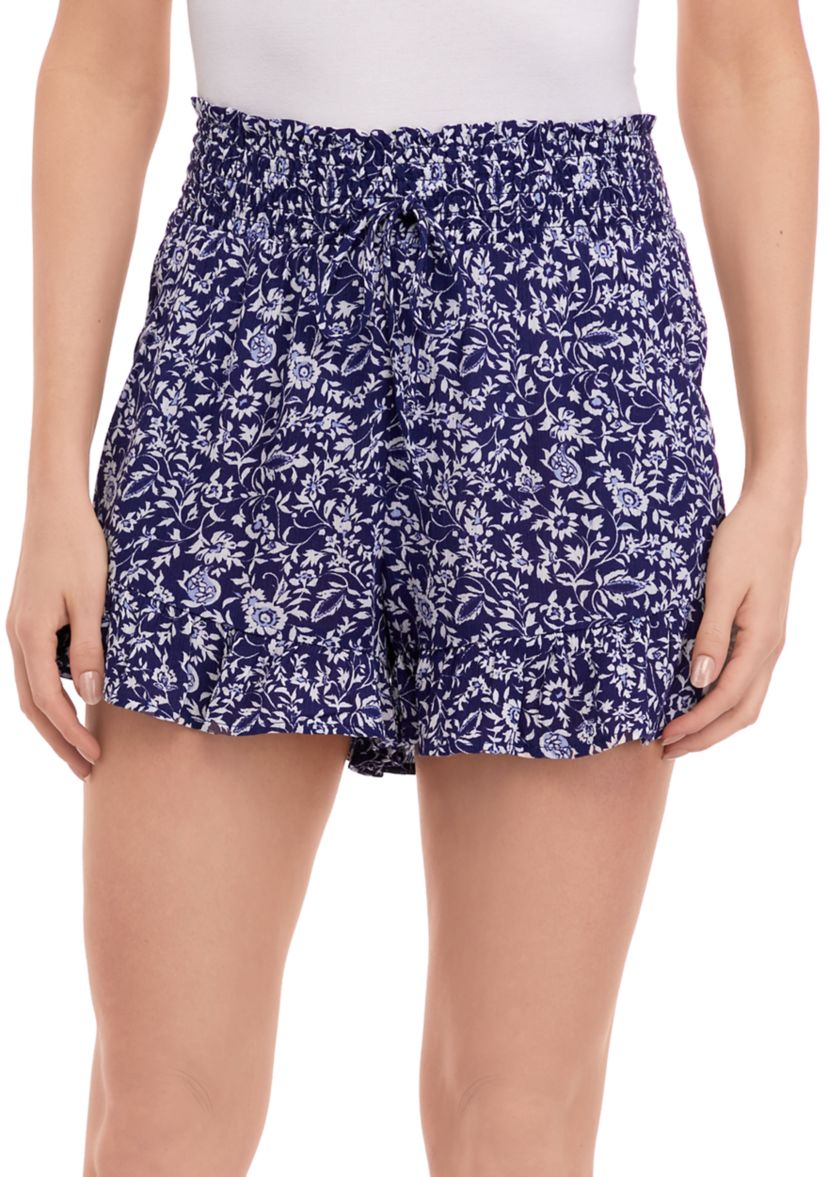 Juniors Pull On Ruffle Shorts 