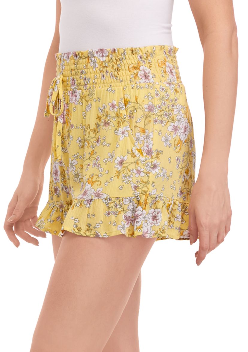 Juniors Pull On Ruffle Shorts
