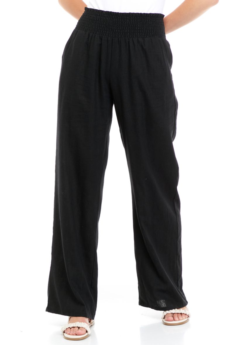 Juniors Pull On Linen Pants 