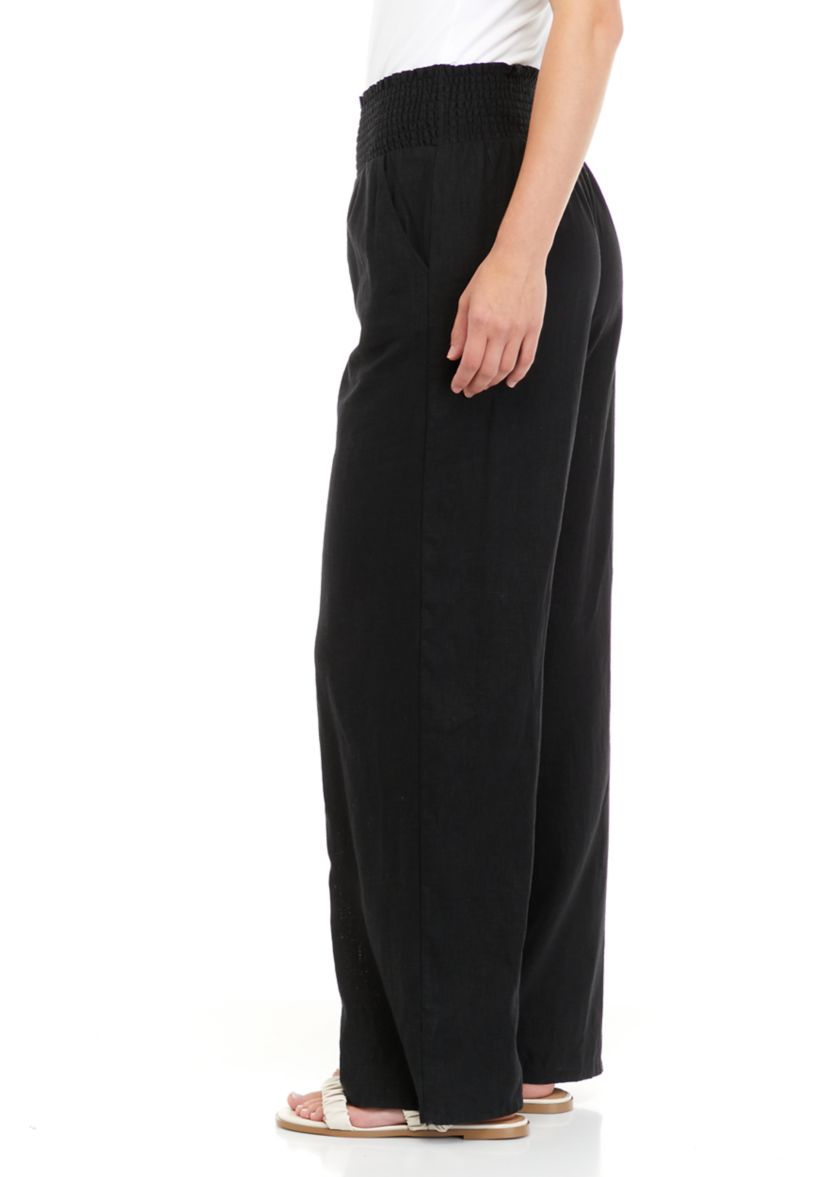 Juniors Pull On Linen Pants 