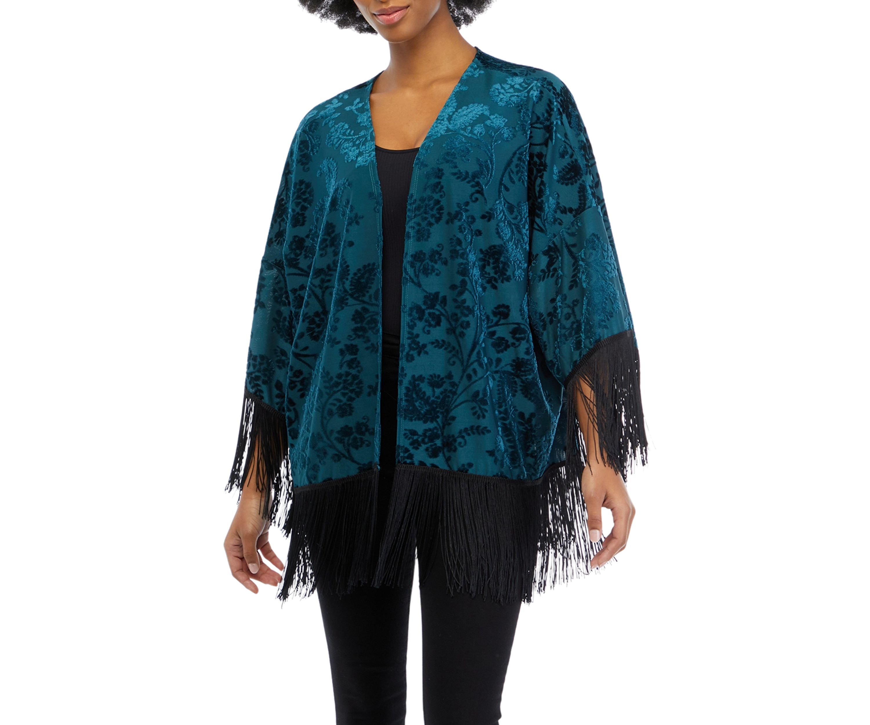 Juniors Fringe Kimono 