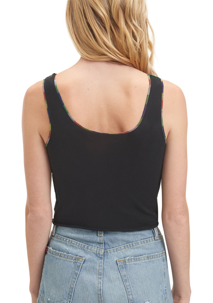 Womens Multicolored Seam Tank