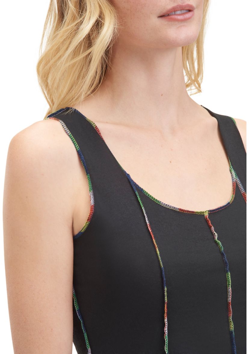Womens Multicolored Seam Tank