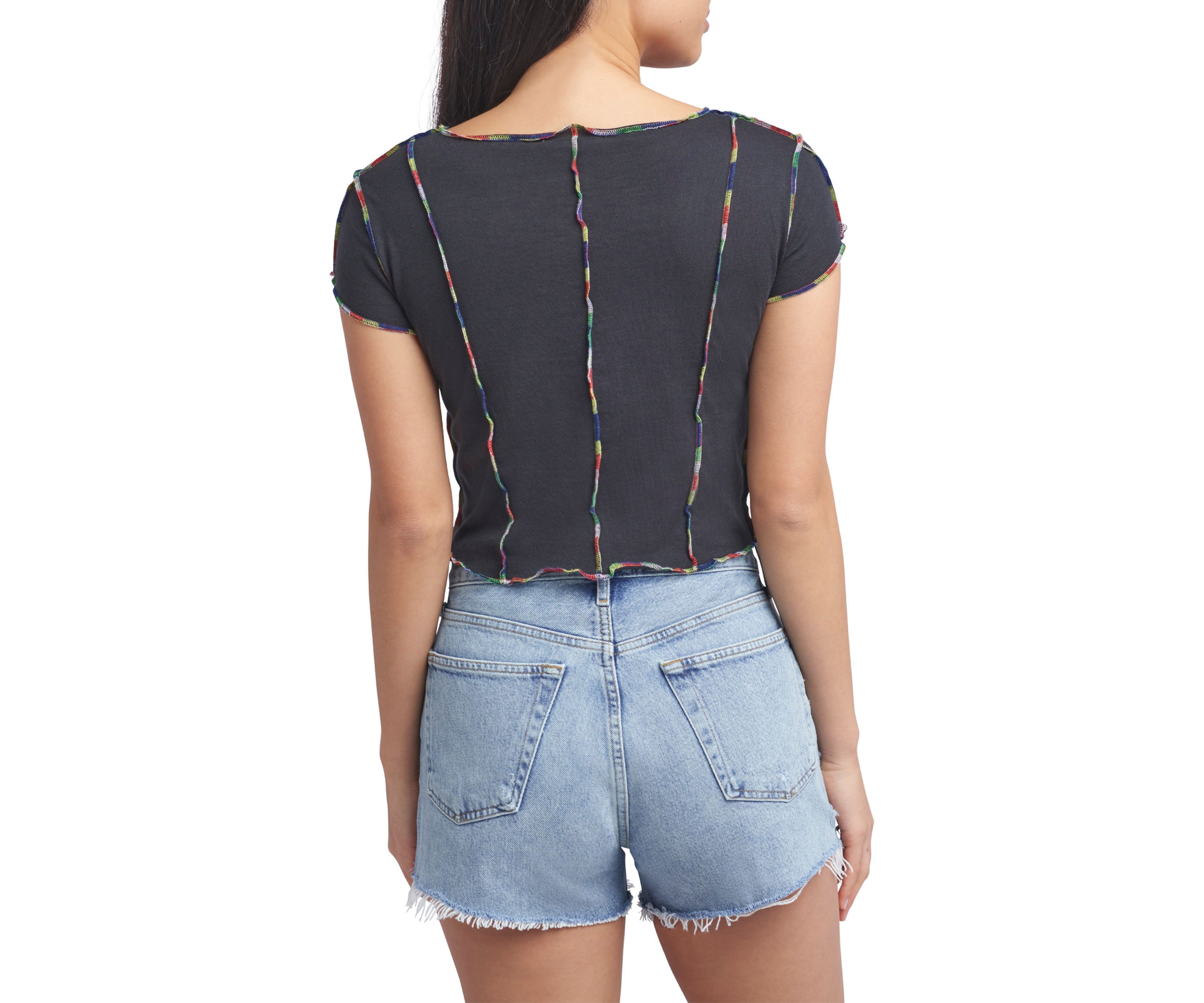   Womens Multicolored Seam Shirt