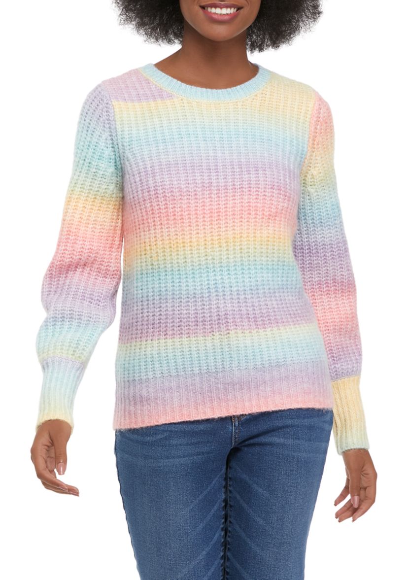 Womens Rainbow Ombré Sweater