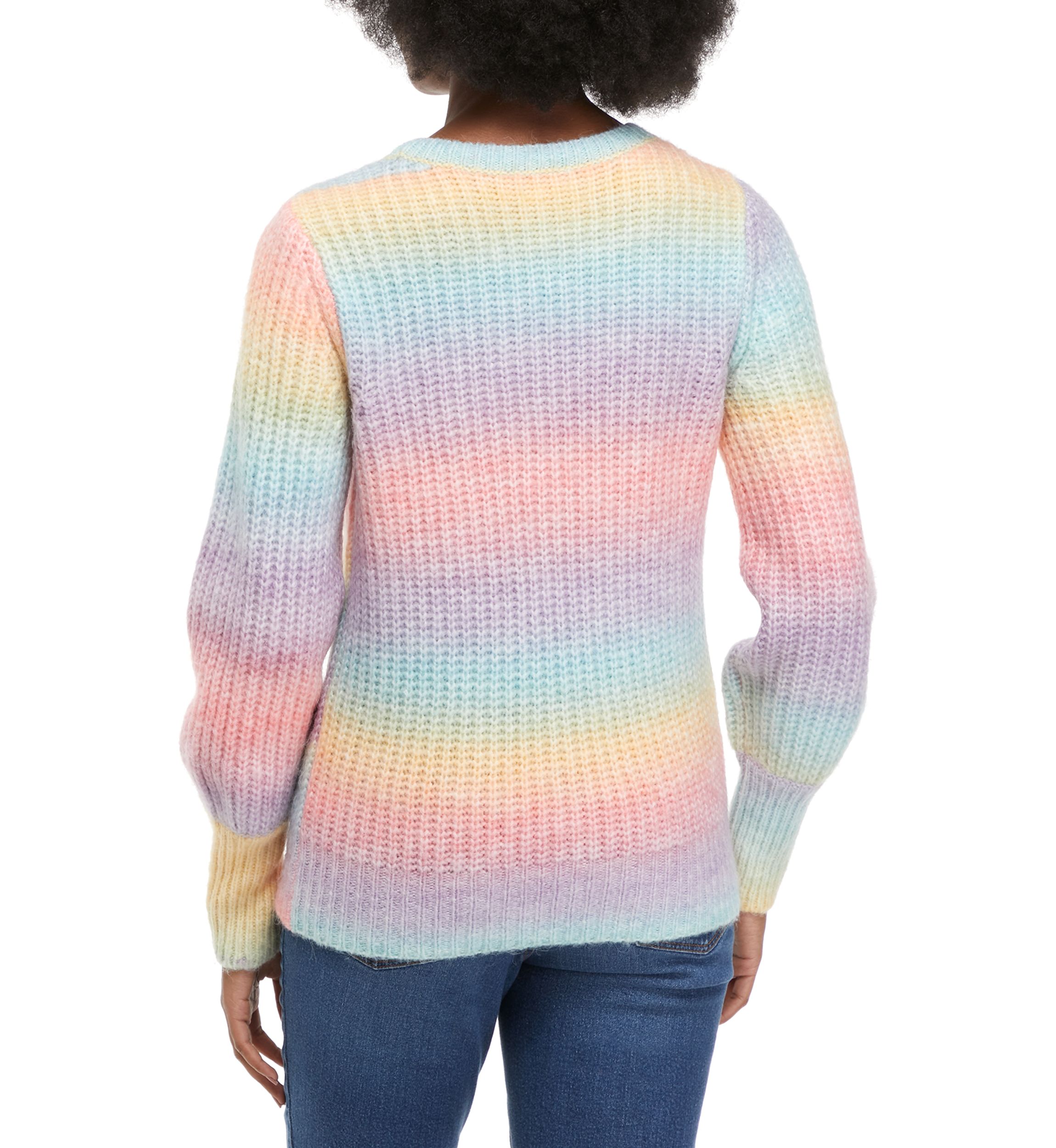 Womens Rainbow Ombré Sweater