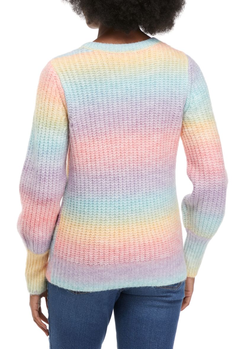 Womens Rainbow Ombré Sweater
