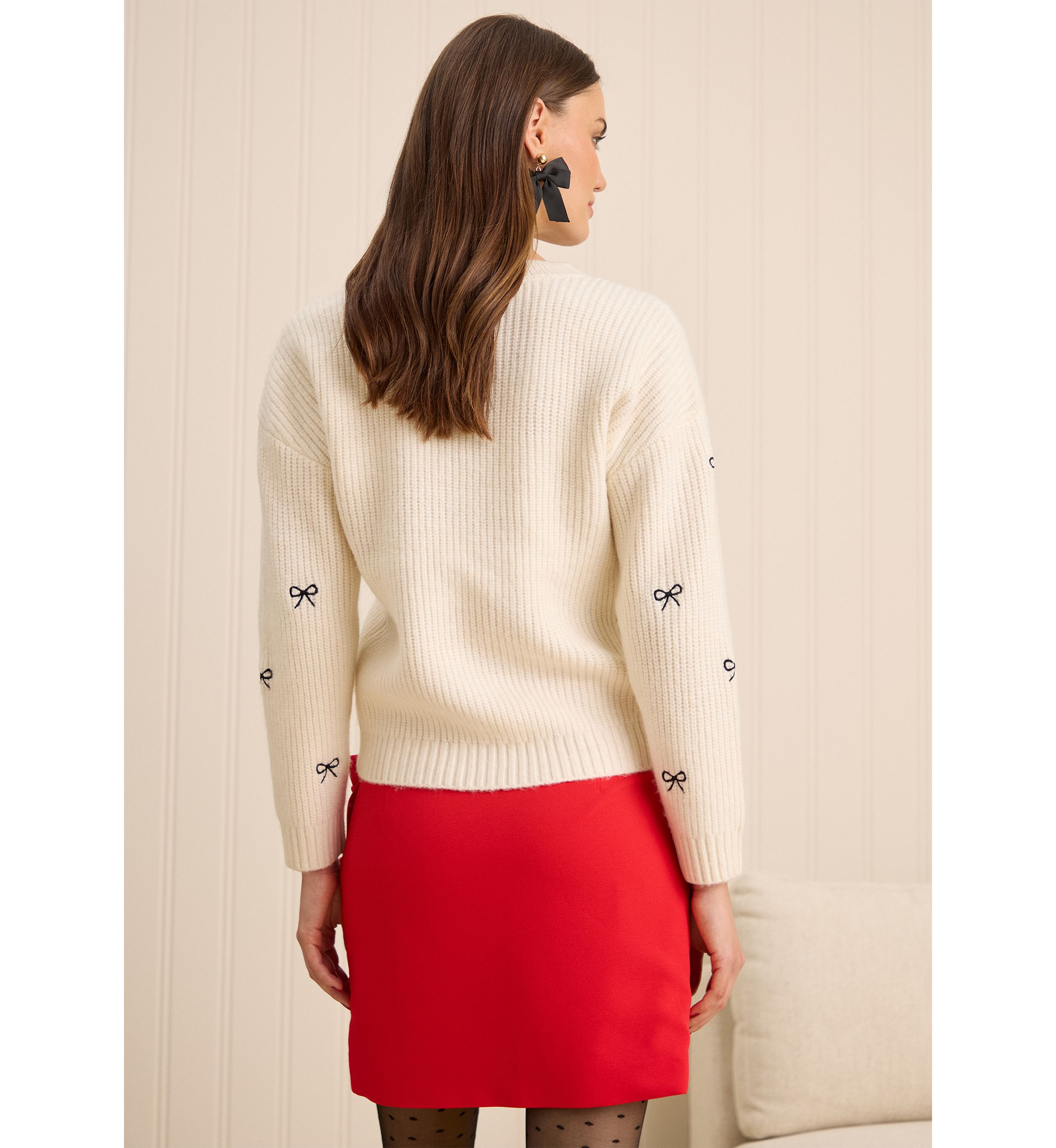 Sewing Down South x Crown & Ivy™ Sew Bowtiful Embroidered Sweater