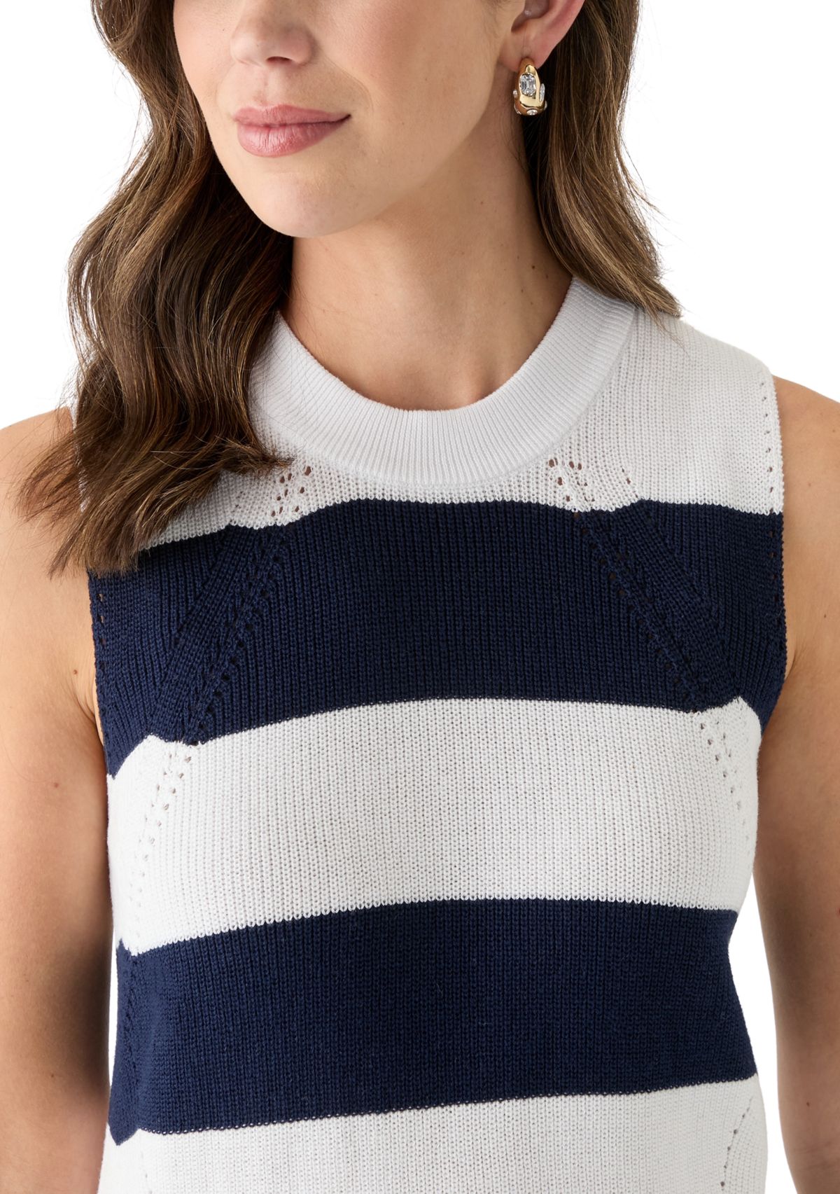 Womens Scallop Sweater Tank Top