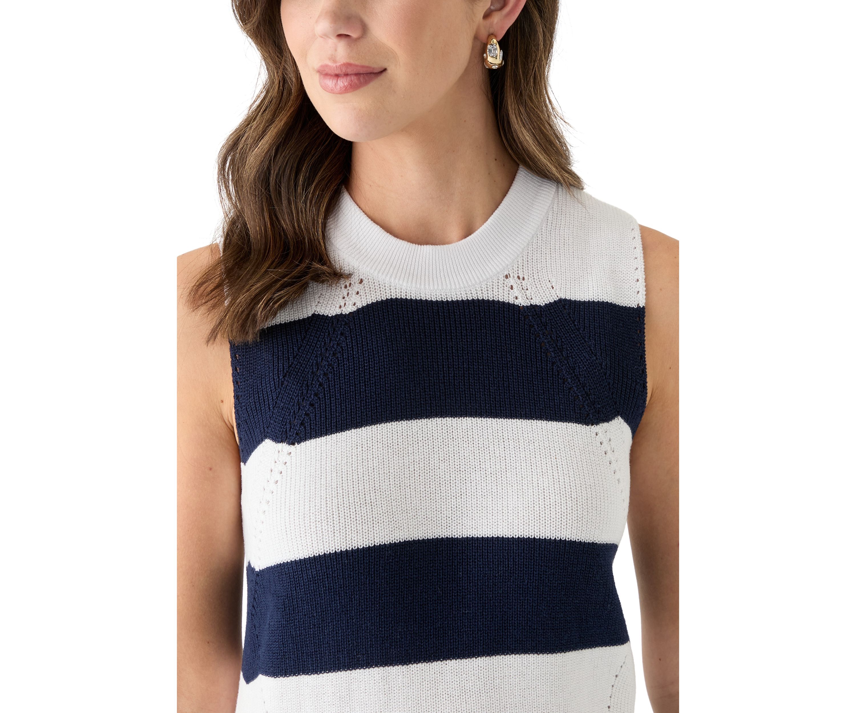 Womens Scallop Sweater Tank Top