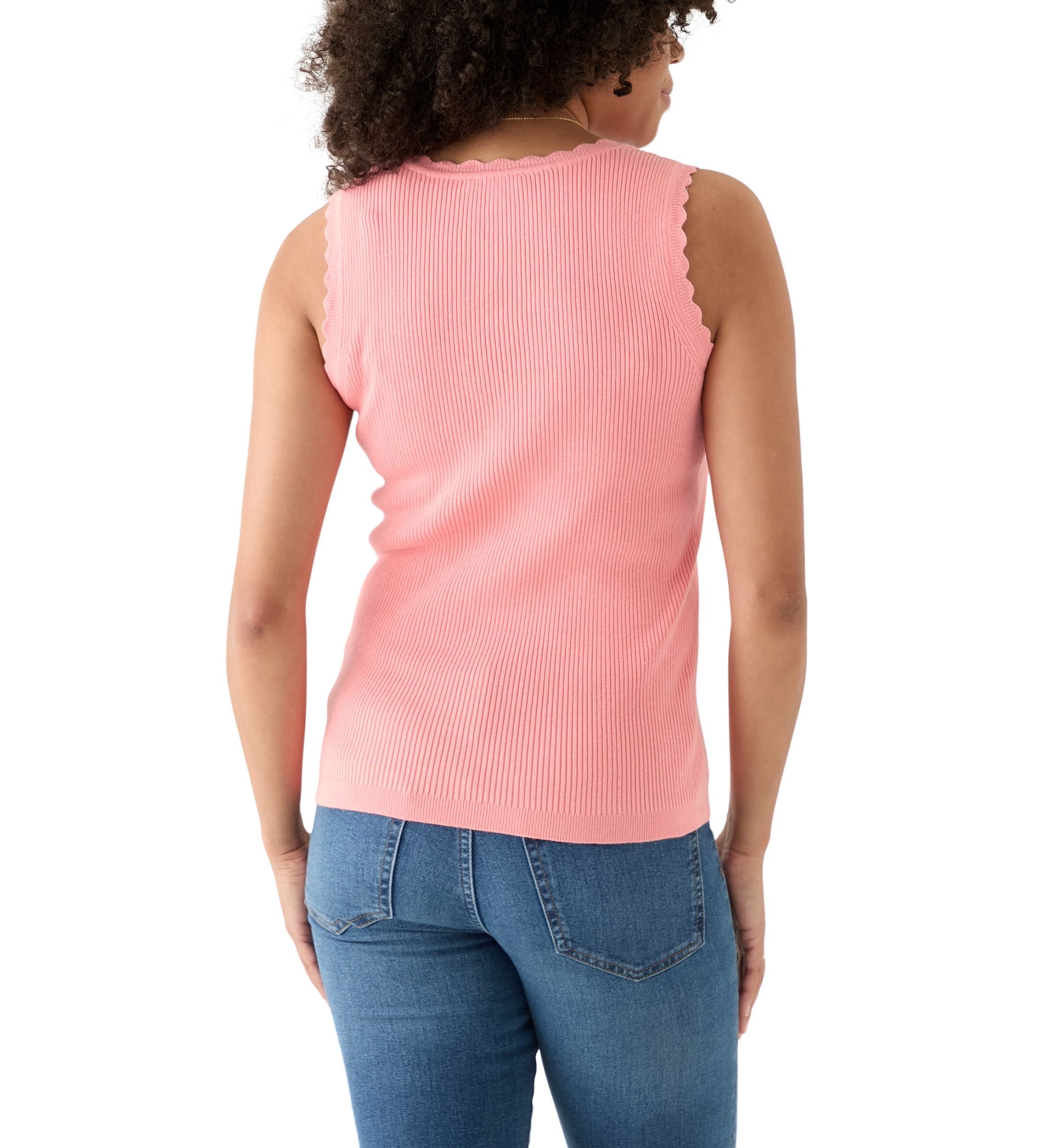 Womens Sleeveless Ribbed Sweater Knit Tank Top