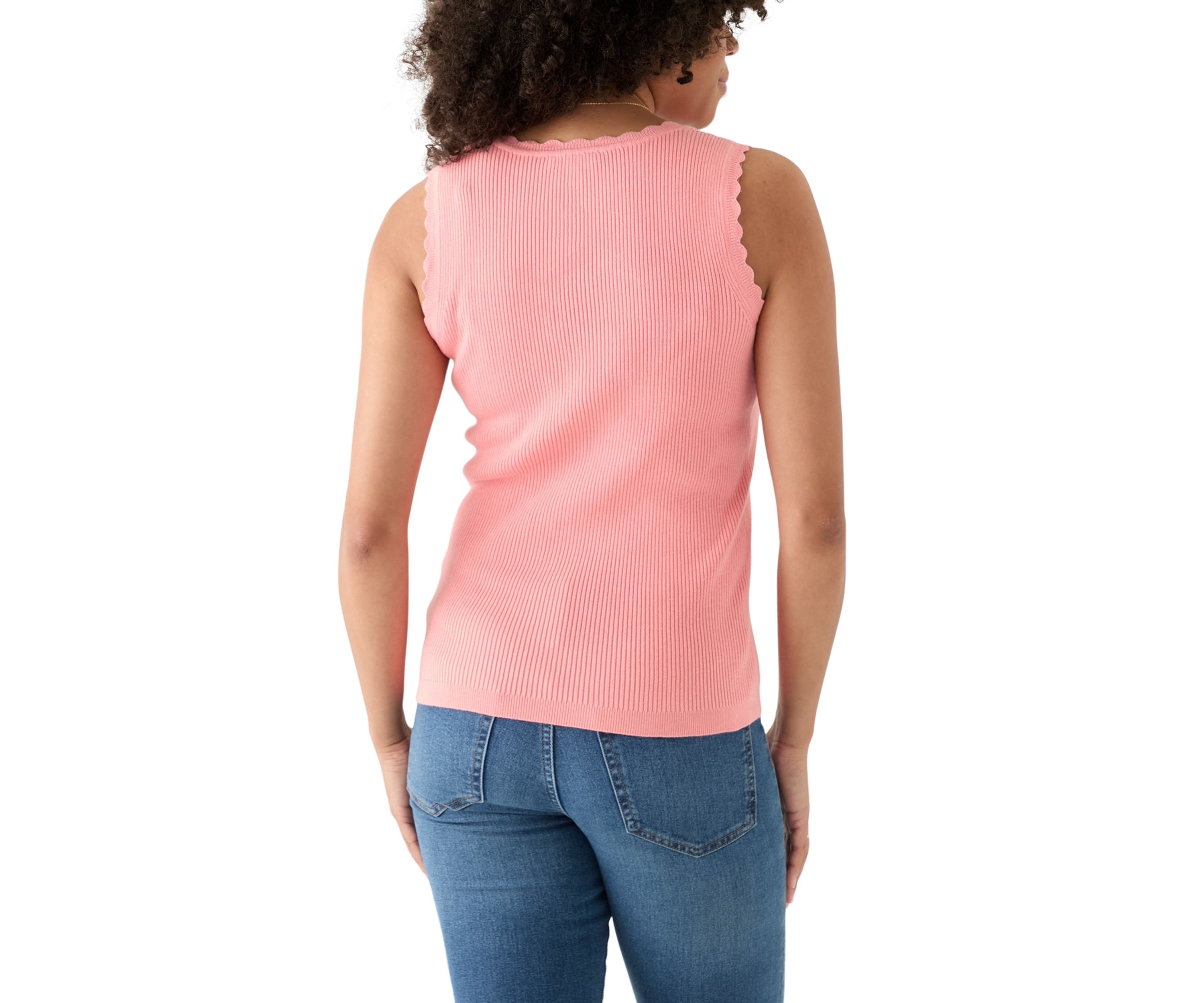 Womens Sleeveless Ribbed Sweater Knit Tank Top